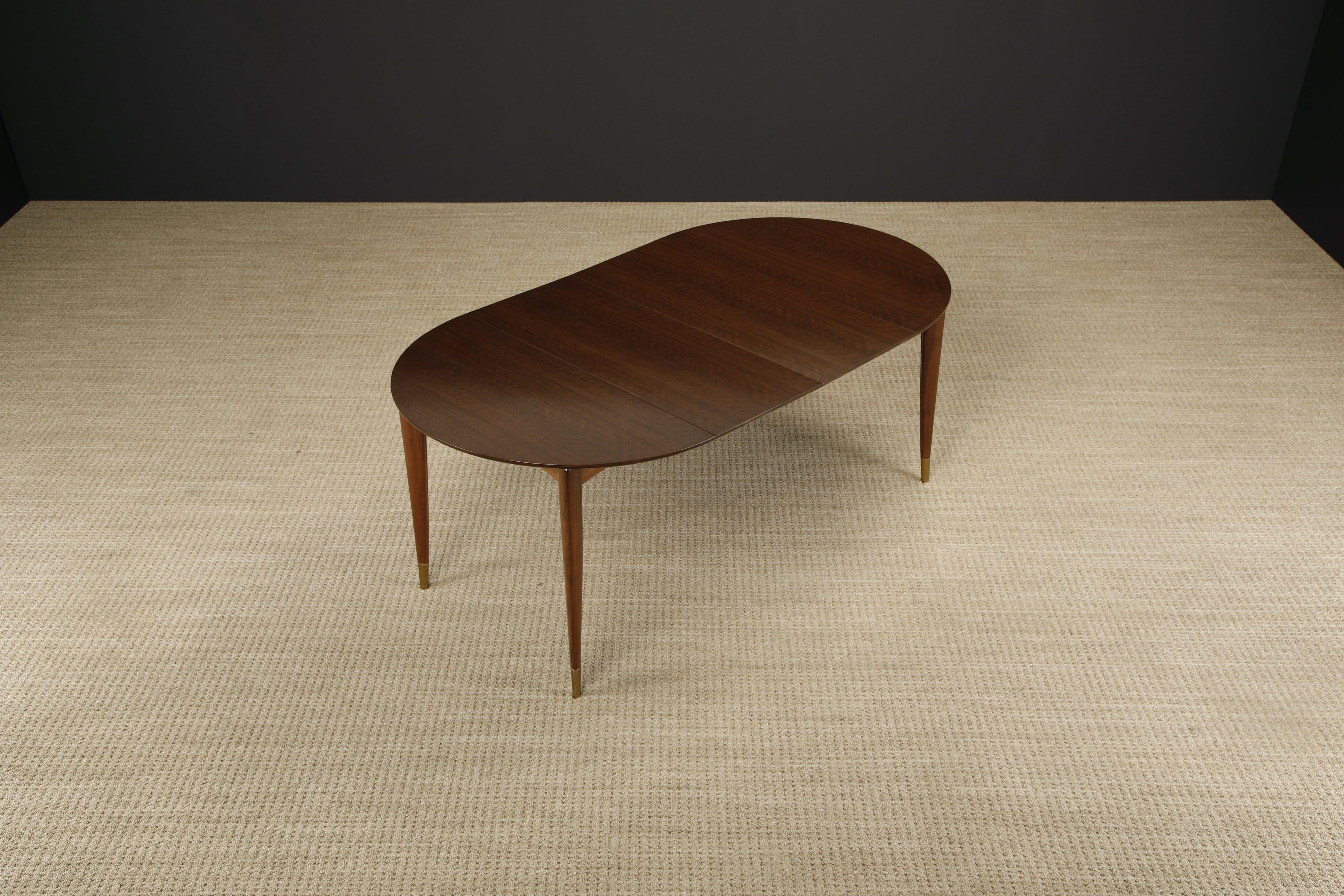 Mid-Century Modern Gio Ponti for Singer & Sons #2135 Extendable Dining Table, c 1950, Refinished For Sale
