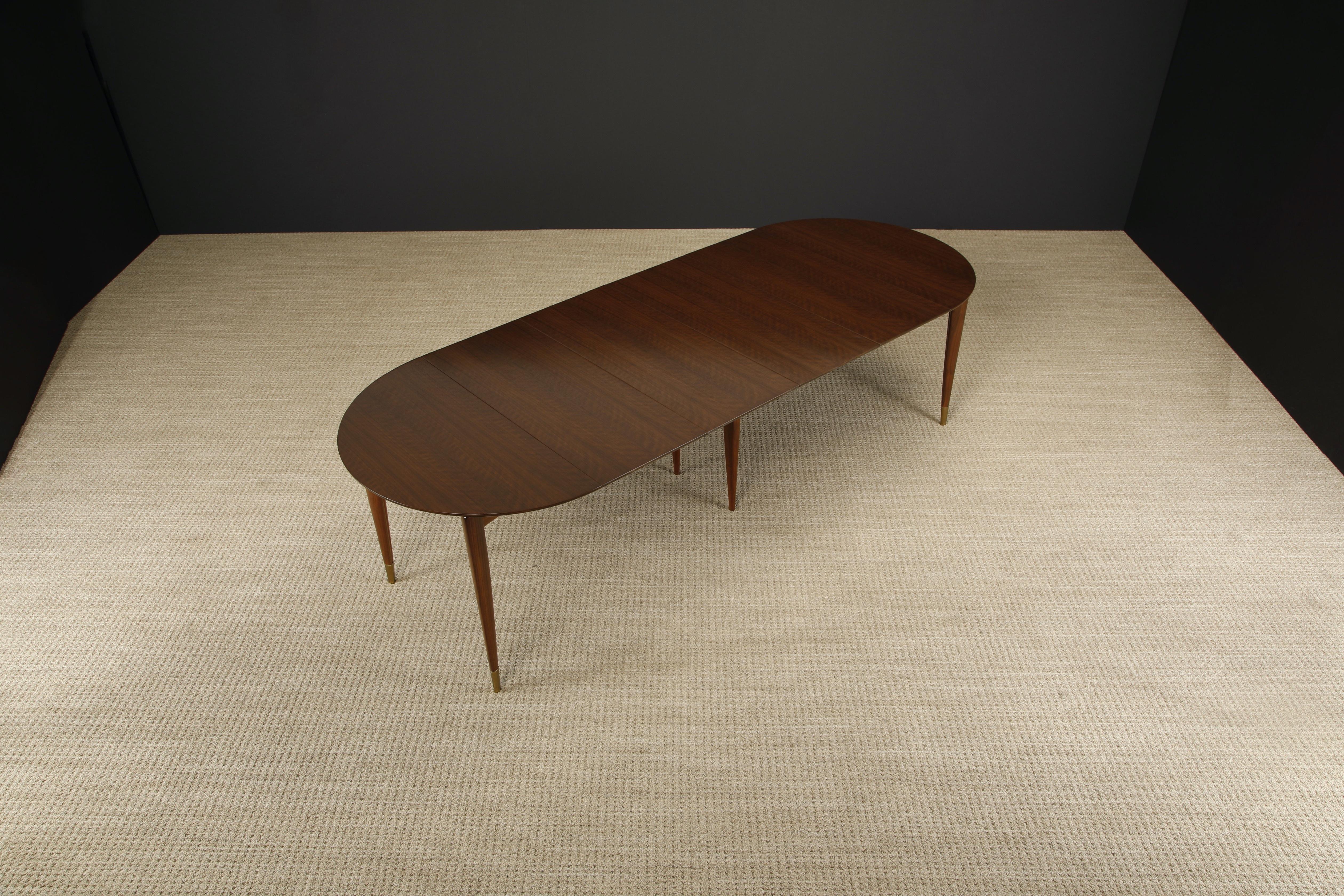 Gio Ponti for Singer & Sons #2135 Extendable Dining Table, c 1950, Refinished For Sale 1