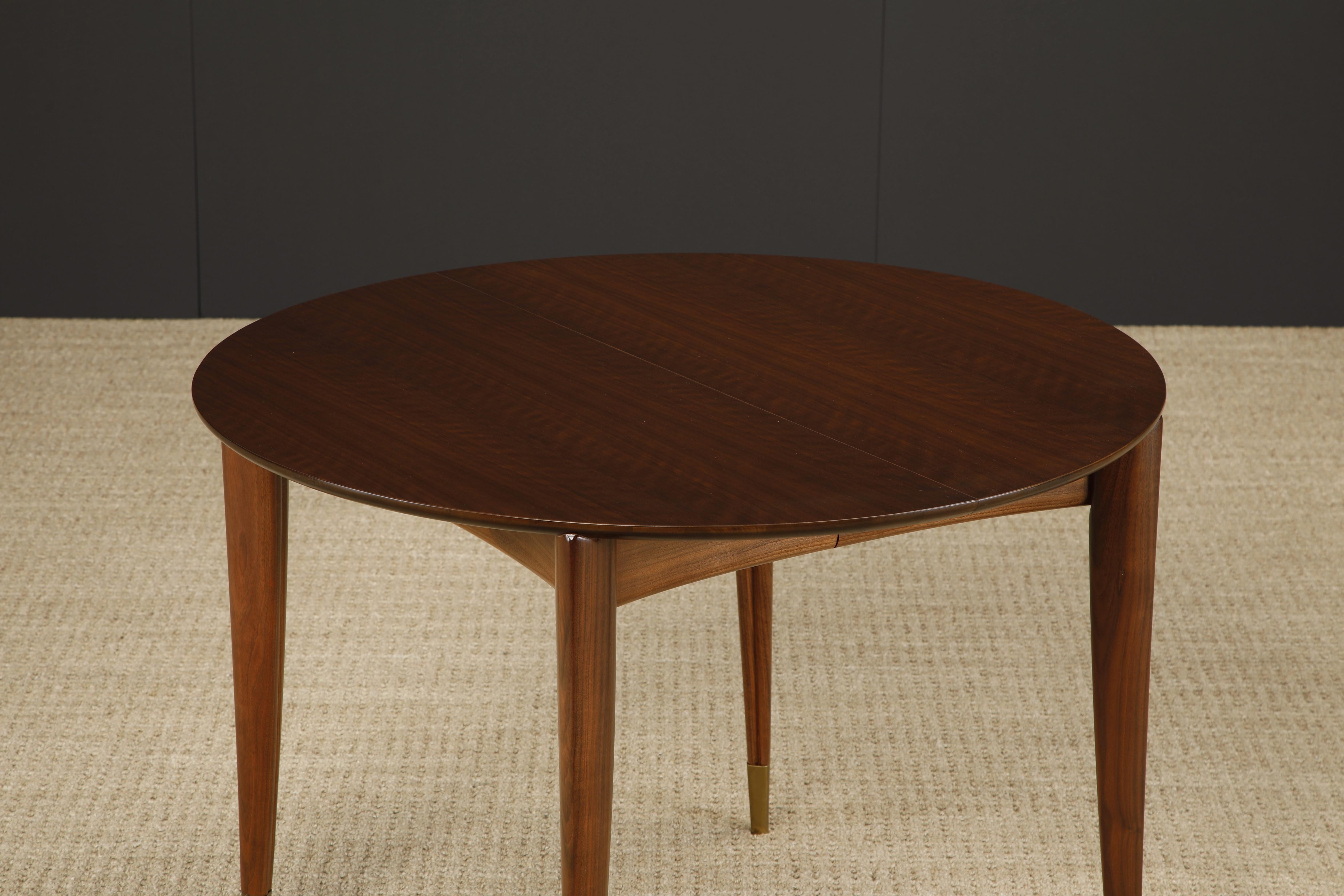Gio Ponti for Singer & Sons #2135 Extendable Dining Table, c 1950, Refinished For Sale 2