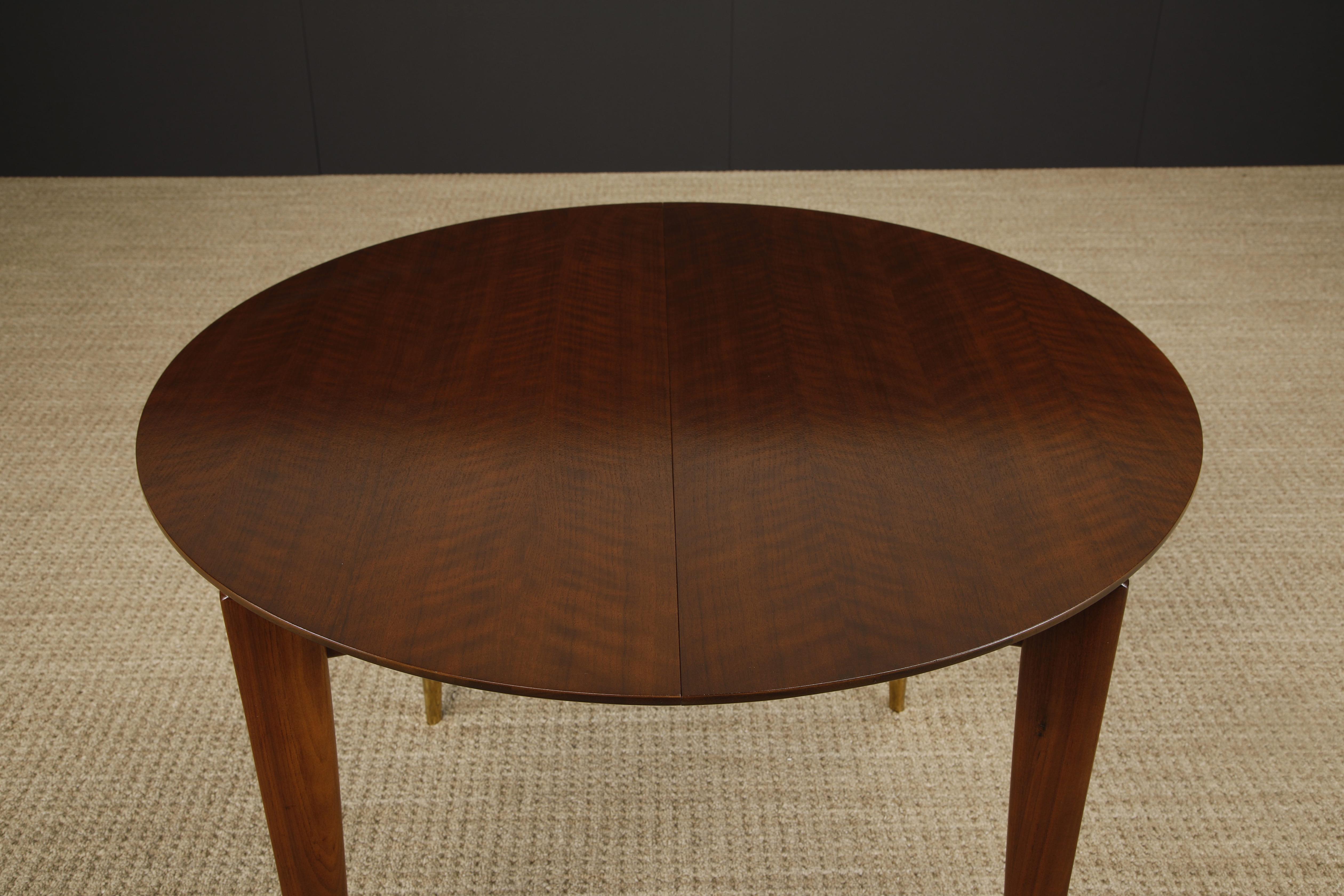 Italian Gio Ponti for Singer & Sons Model #2135 Extendable Dining Table, c 1950, Signed