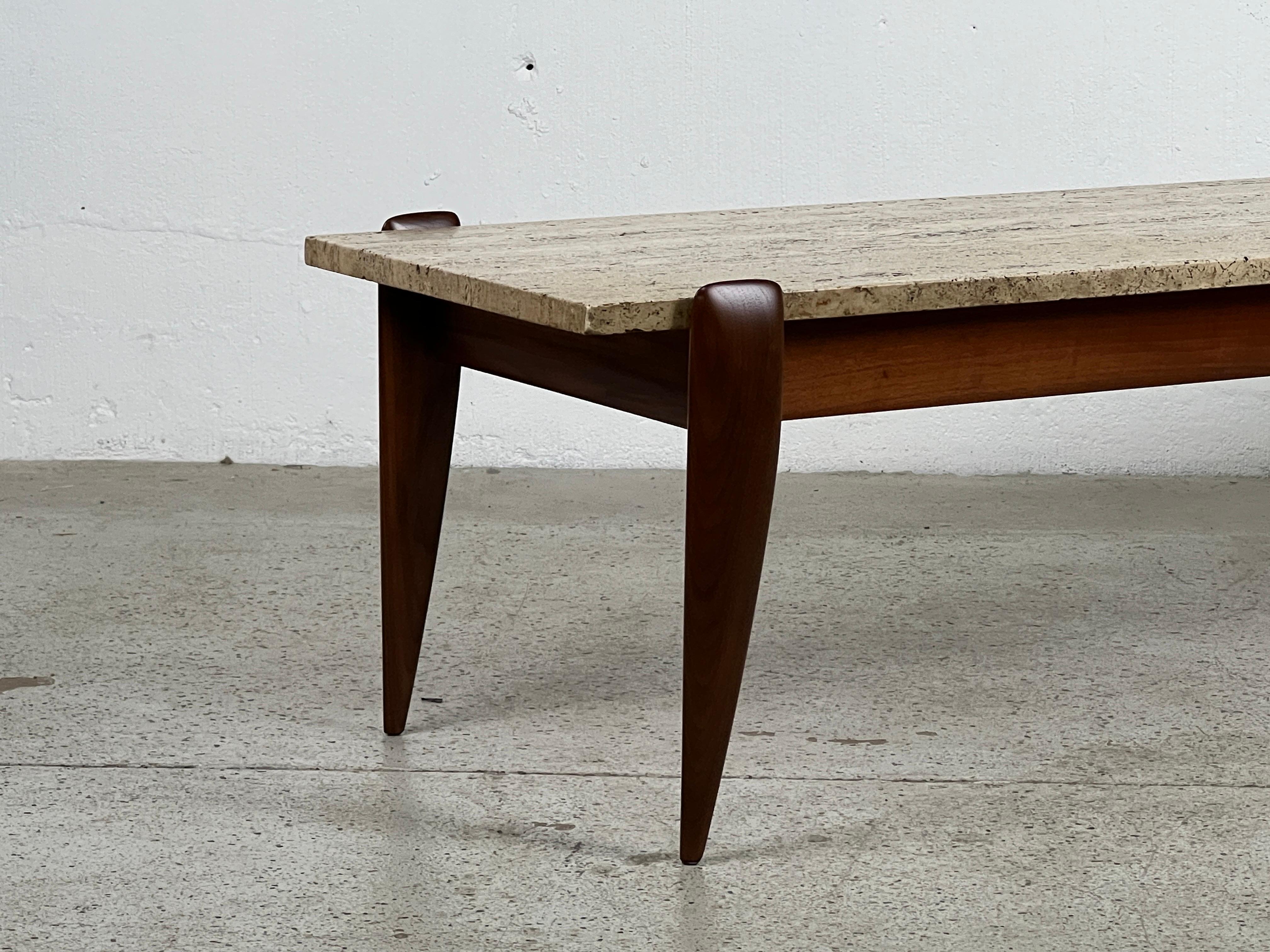 Table basse en travertin Gio Ponti pour Singer & Sons en vente 5