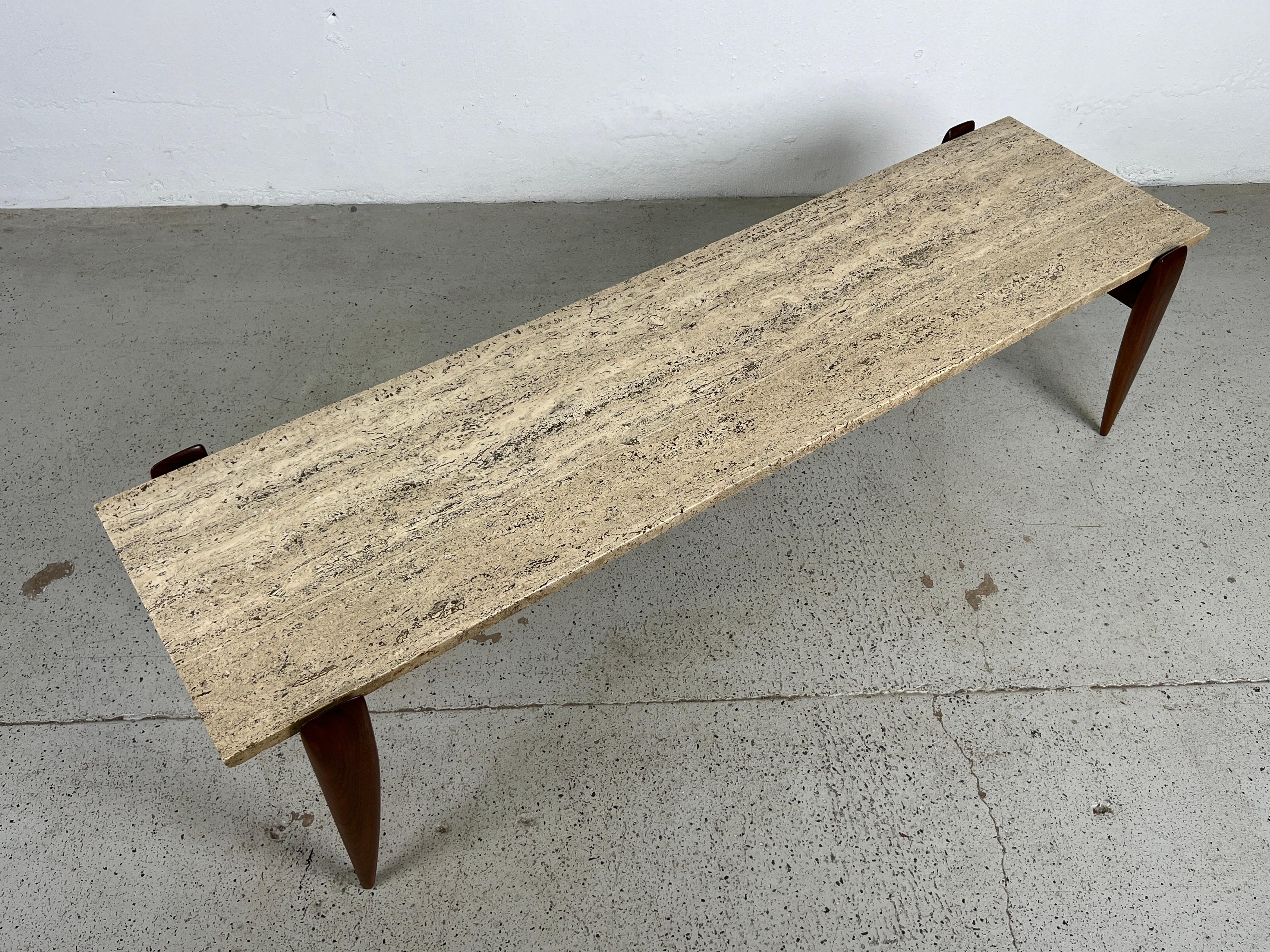 Gio Ponti for Singer & Sons Travertine Top Coffee Table  For Sale 10
