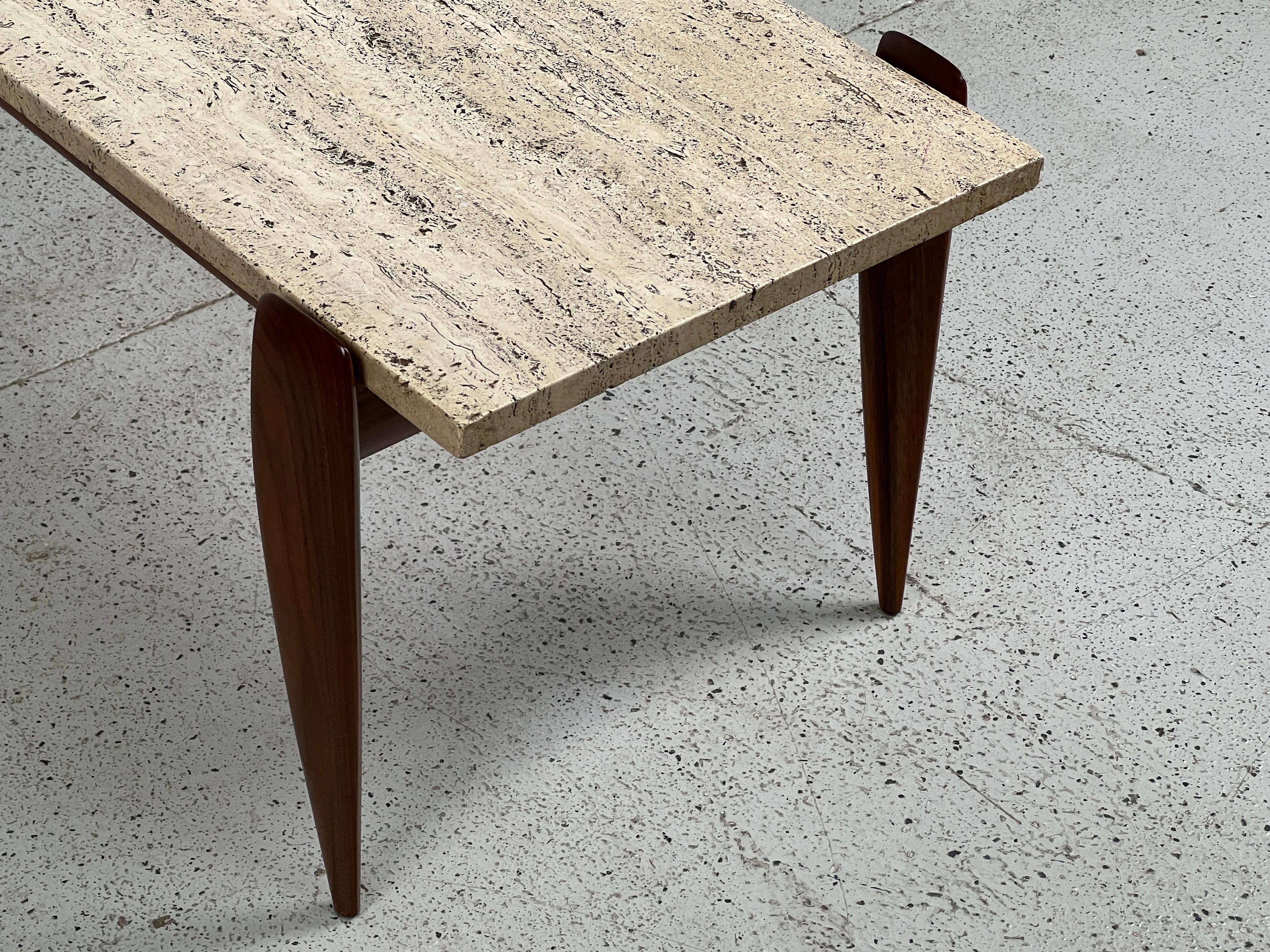 Gio Ponti for Singer & Sons Travertine Top Coffee Table  For Sale 15