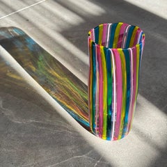 Gio Ponti for Venini, 1948–1952 Murano glass vase, model “A Canne Multicolore”