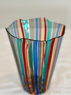 Gio Ponti for Venini, A Canne Polychrome Vase, Murano, circa 1950s