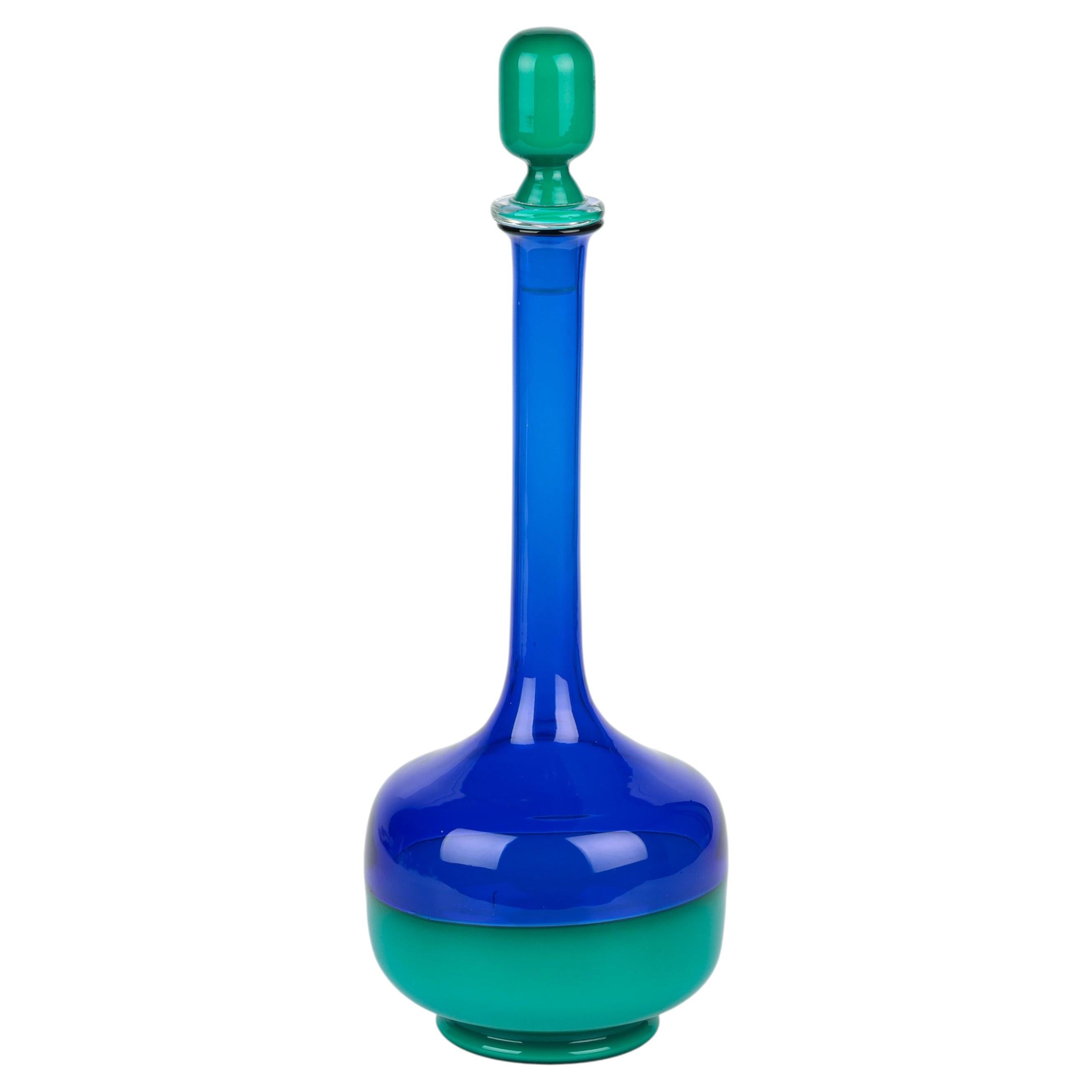 Gio Ponti for Venini Italian Morandine Art Glass Decanter & Stopper