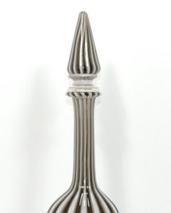 Gio Ponti for Venini Morandiane Murano Glass Bottle with Stopper, Signed