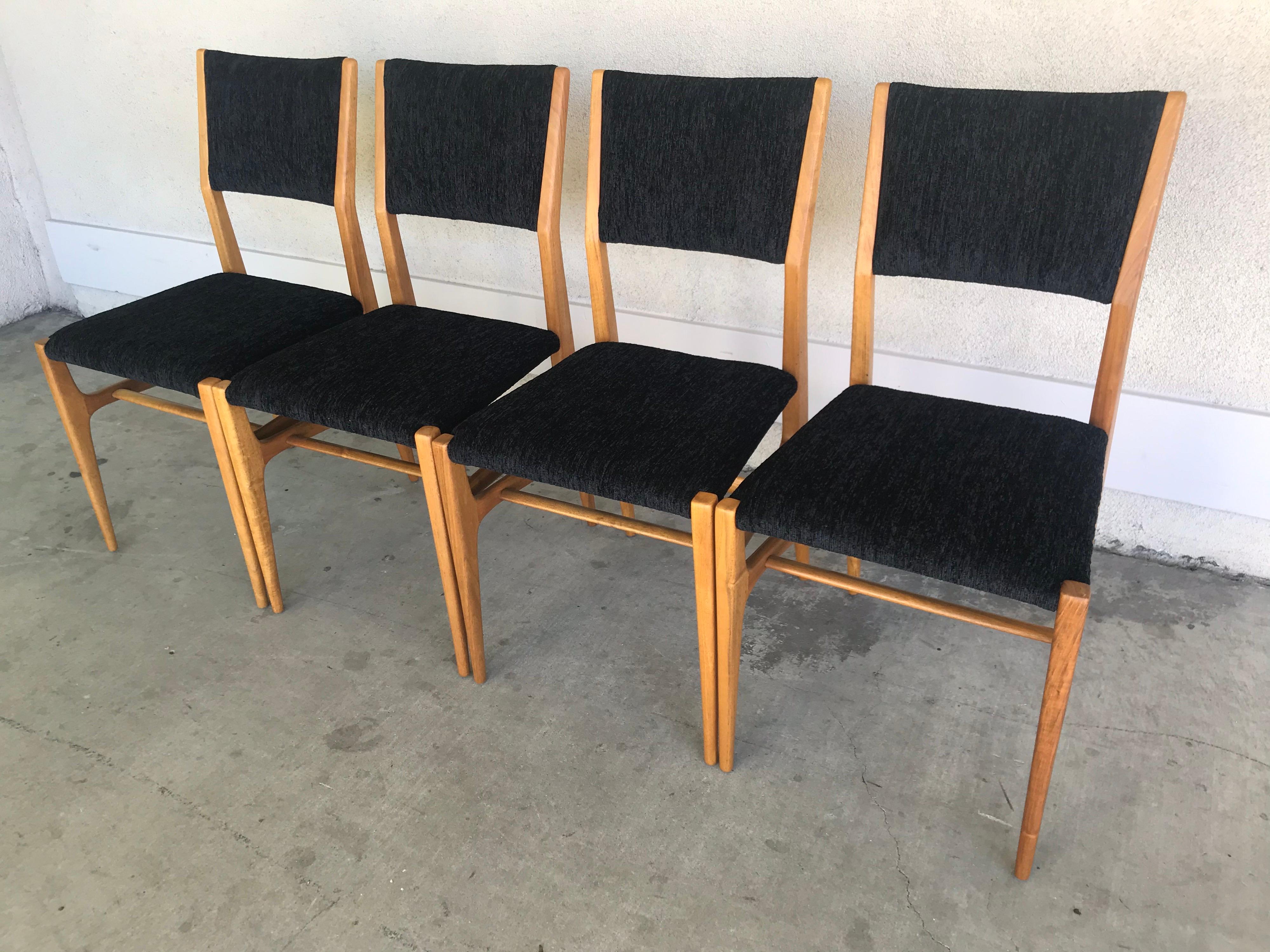 Woodwork Gio Ponti Dining Chairs, 20th Century