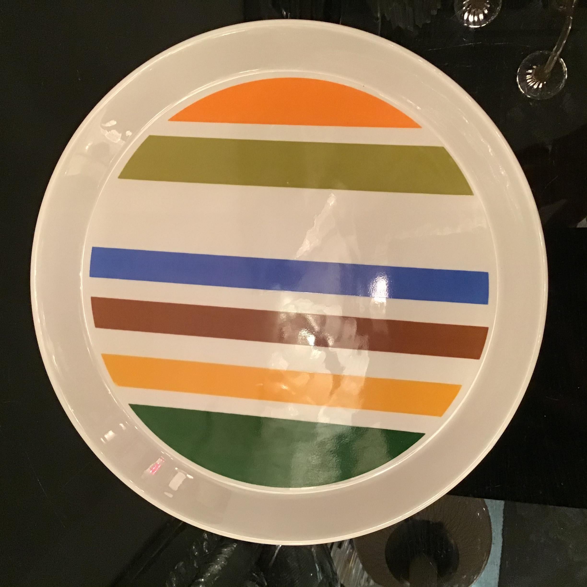 Gio Ponti “ Franco Pozzi “  Set 12 Ceramic Plates, 1967, Italy  5