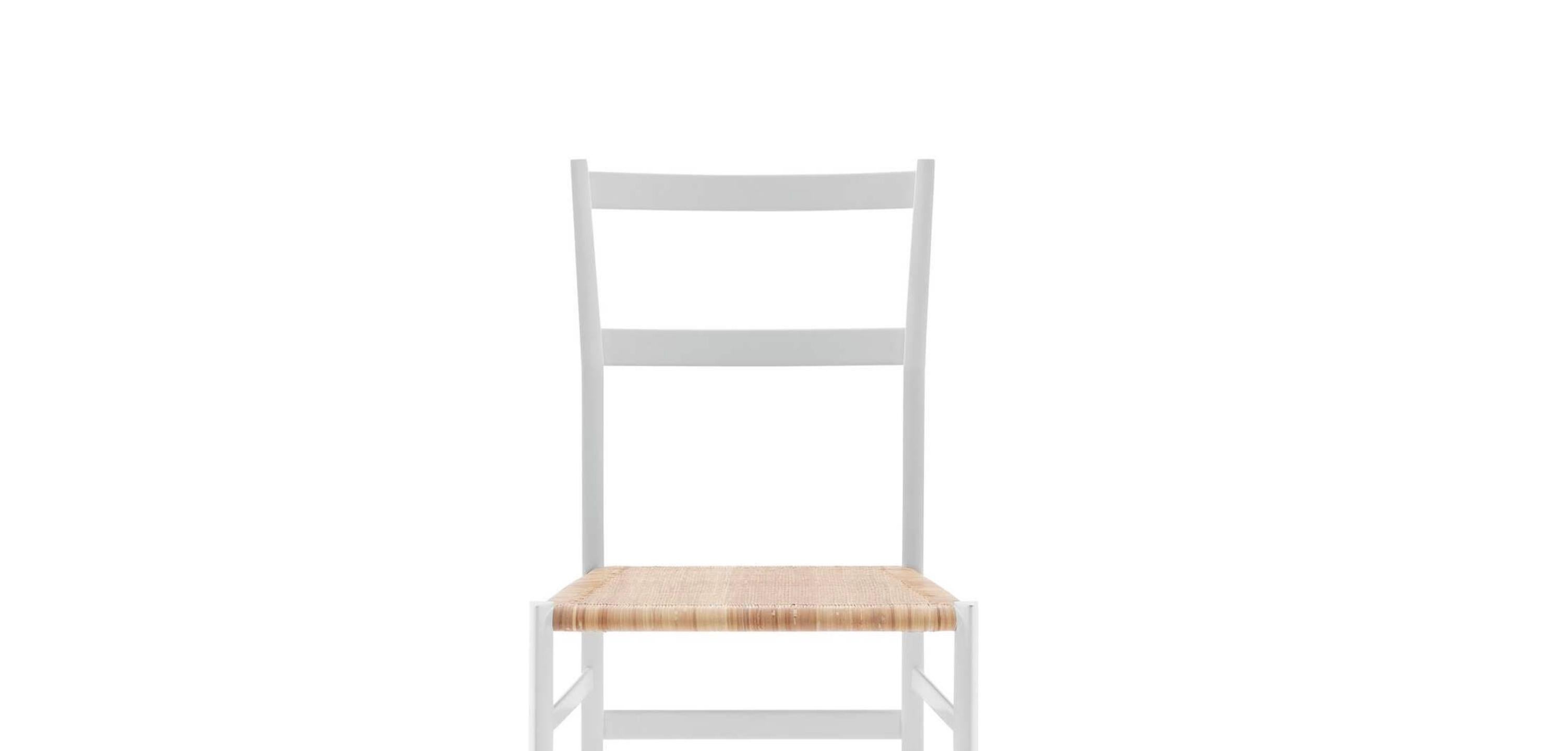 Gio Ponti Frassino Tinto Bianco  Aswood Superleggera Chair For Cassina In New Condition For Sale In Barcelona, Barcelona