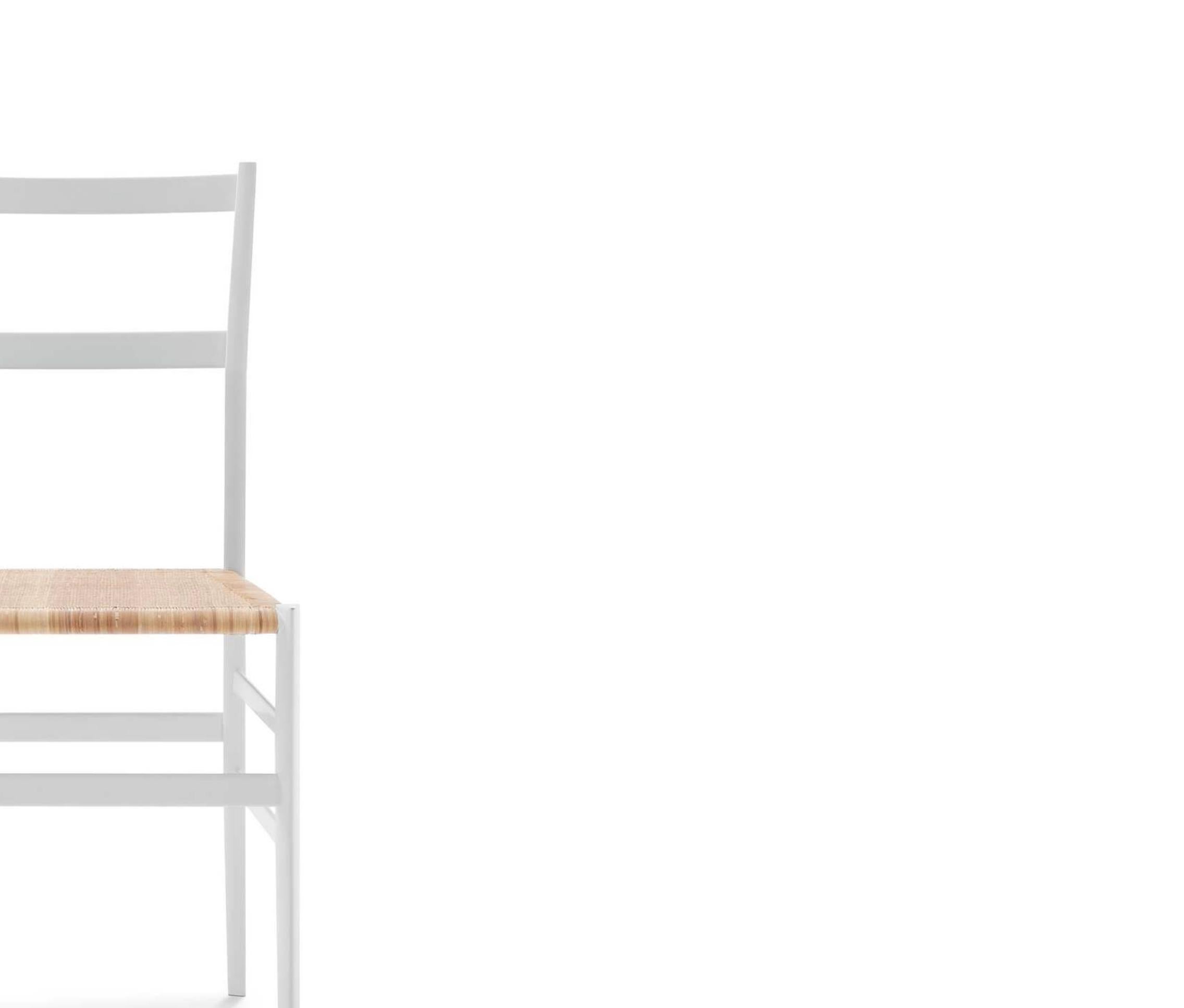 Rattan Gio Ponti Frassino Tinto Bianco  Aswood Superleggera Chair For Cassina For Sale