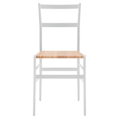 Gio Ponti Frassino Tinto Bianco  Chaise Superleggera d'Aswood pour Cassina