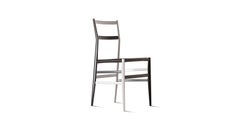 Gio Ponti Frassino Tinto Black & White Aswood Superleggera Chair For Cassina