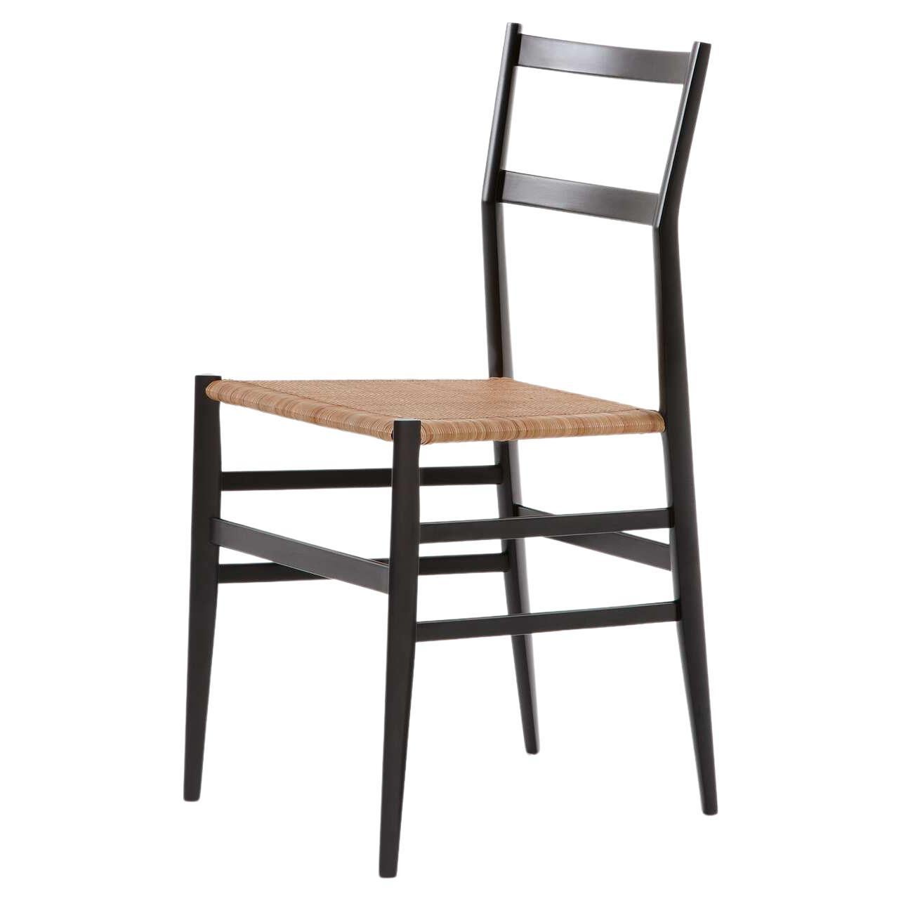 Gio Ponti Frassino Tinto Nero Aswood Superleggera Chair For Cassina