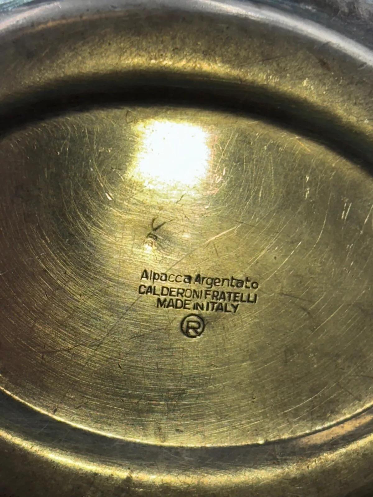 Gio Ponti Fratelli Calderoni Zuccheriera 1930’s Argento in vendita 3