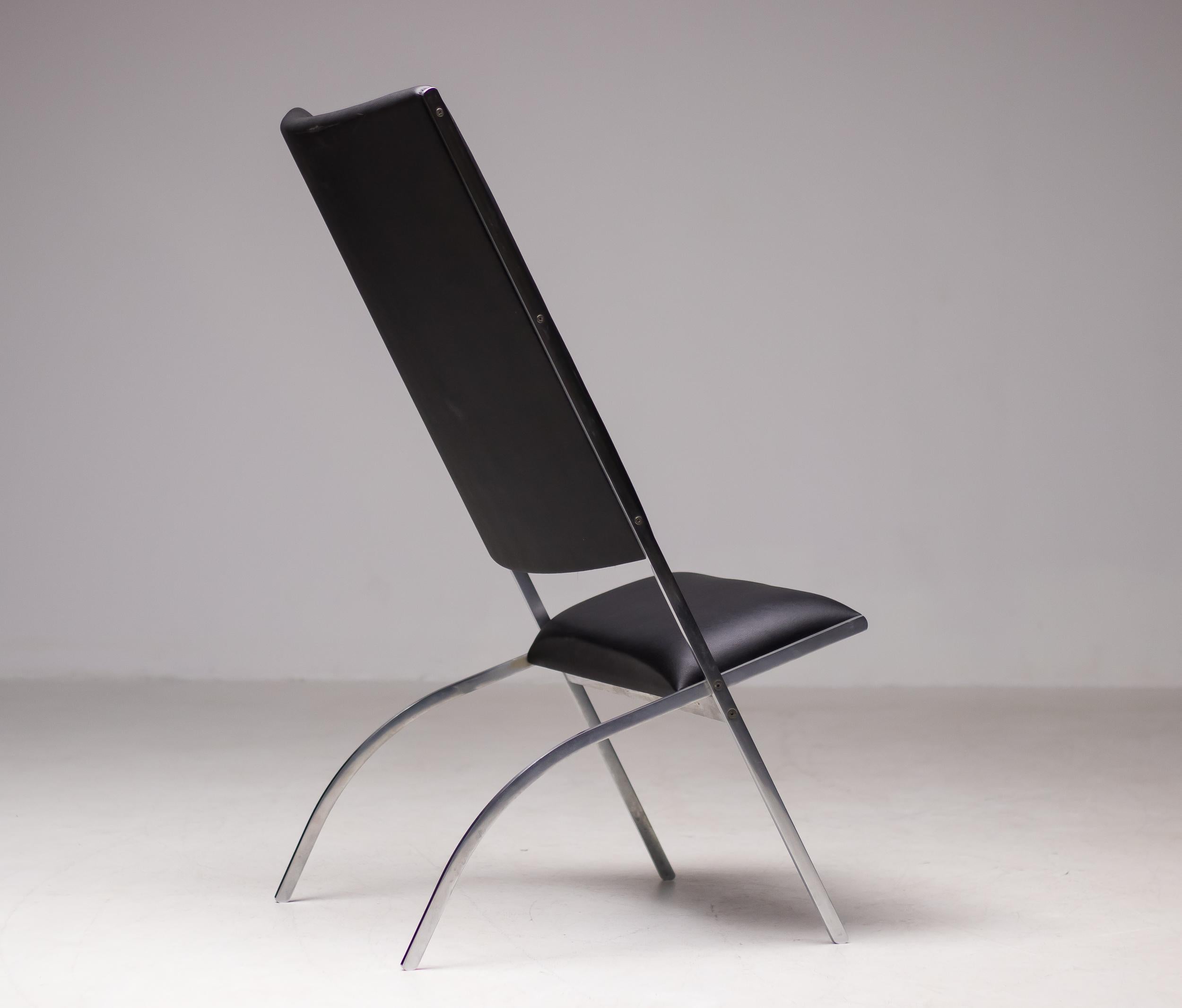 Stainless Steel Gio Ponti Gabriella Chair For Sale