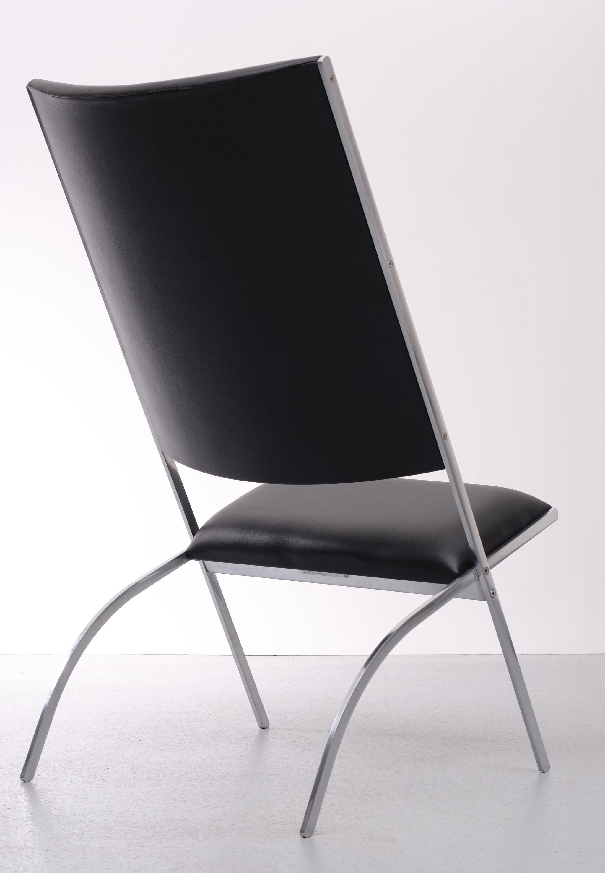 Steel Gio Ponti ''Gabriella'' Lounge Chair, Paola Palluco