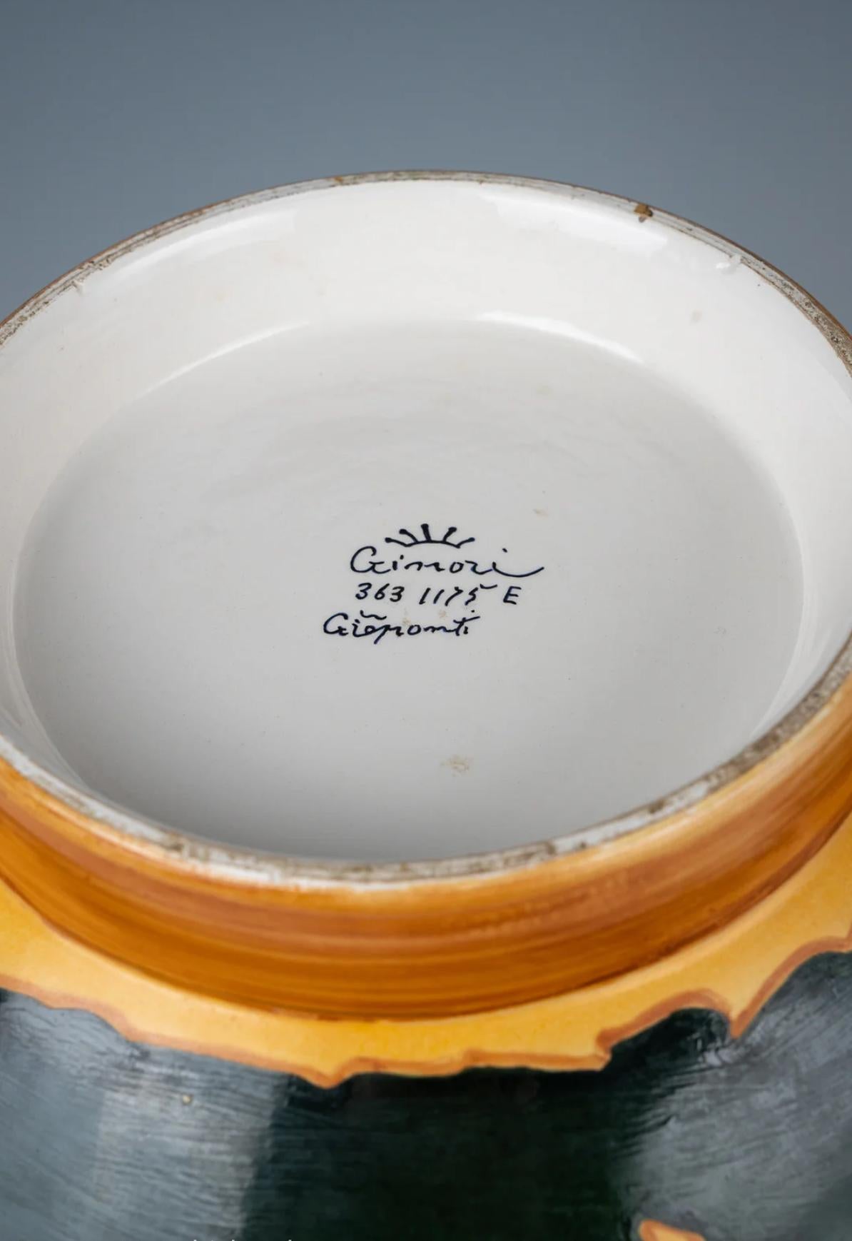 Ceramic Gio Ponti Ginori Pottery Globe Vase, 1929 For Sale