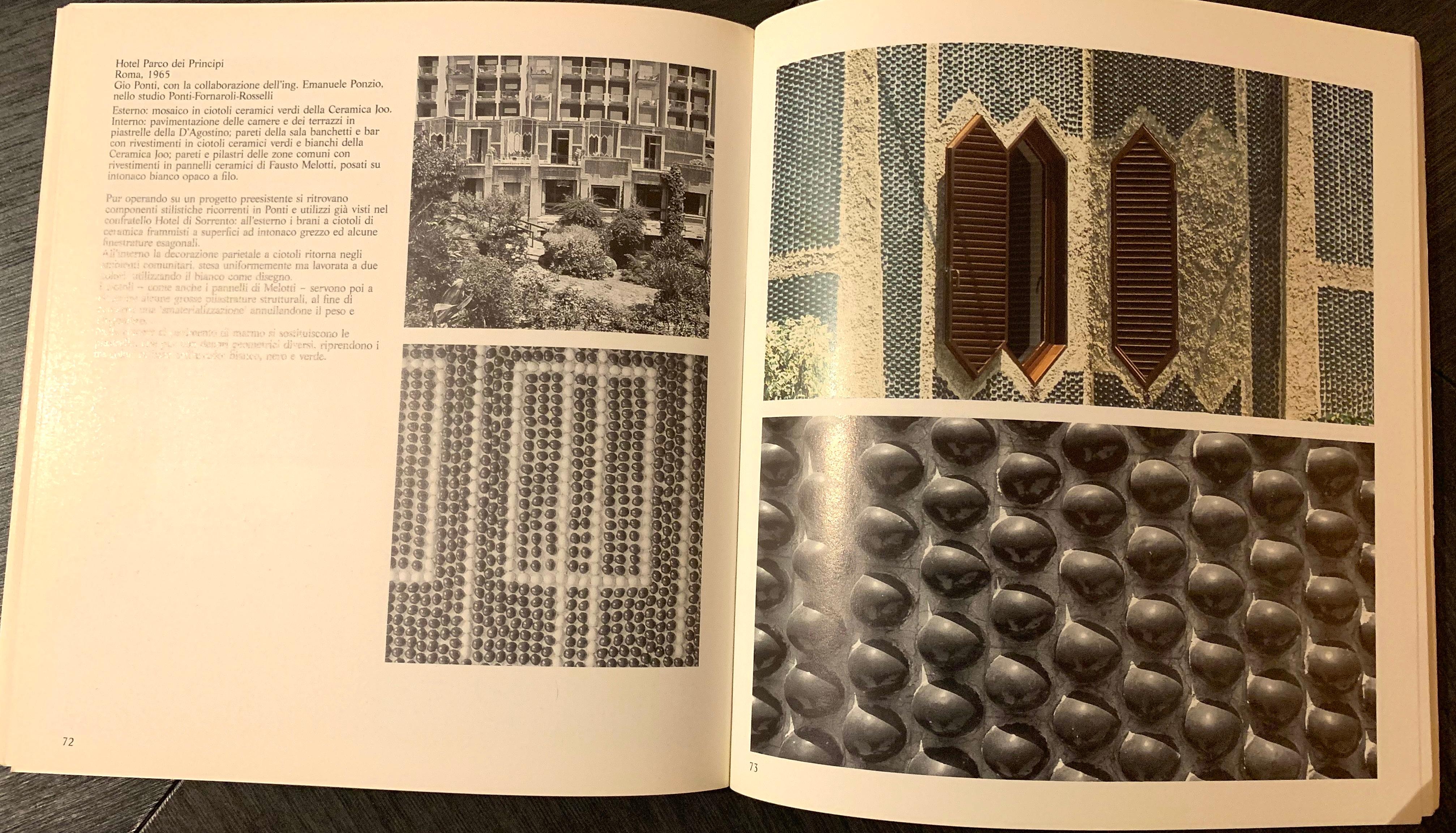 Gio Ponti Green Ovoid Ceramic Glazed Shingles Tiles 100, by PdP Hotel Roma, 1964 2