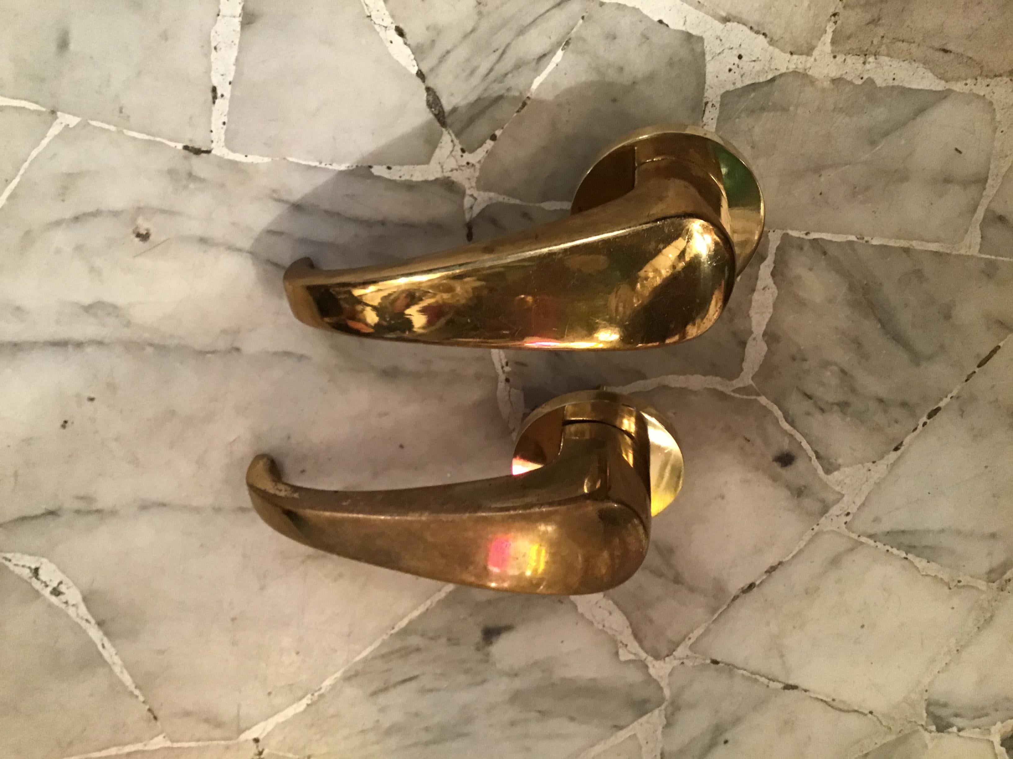 Maniglie Gio' Ponti in ottone, 1950, Italia in vendita 4