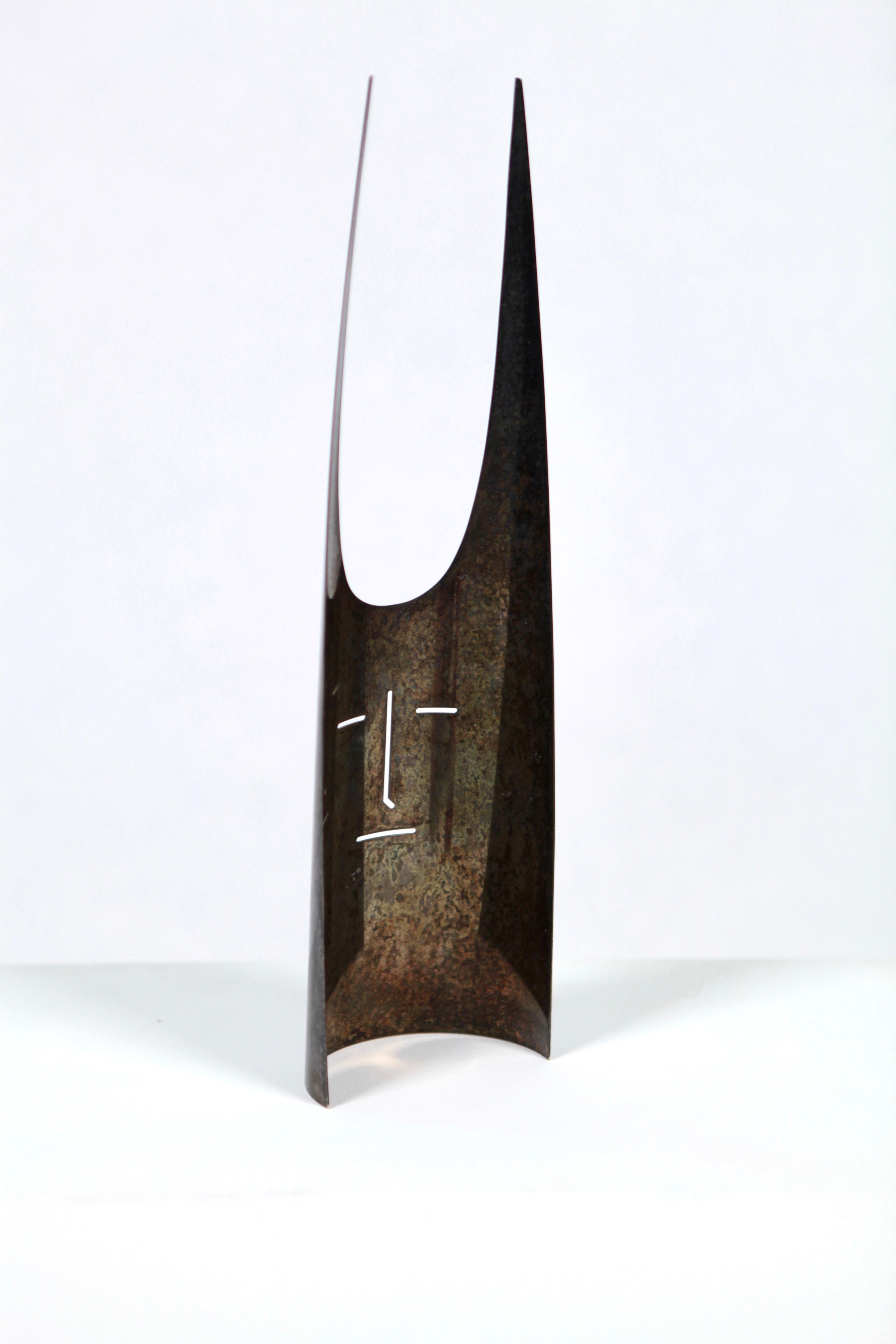 Italian Gio Ponti, 'Horned Mask', Silver Plated Bottle Cover, Sabattini, Italy 1978