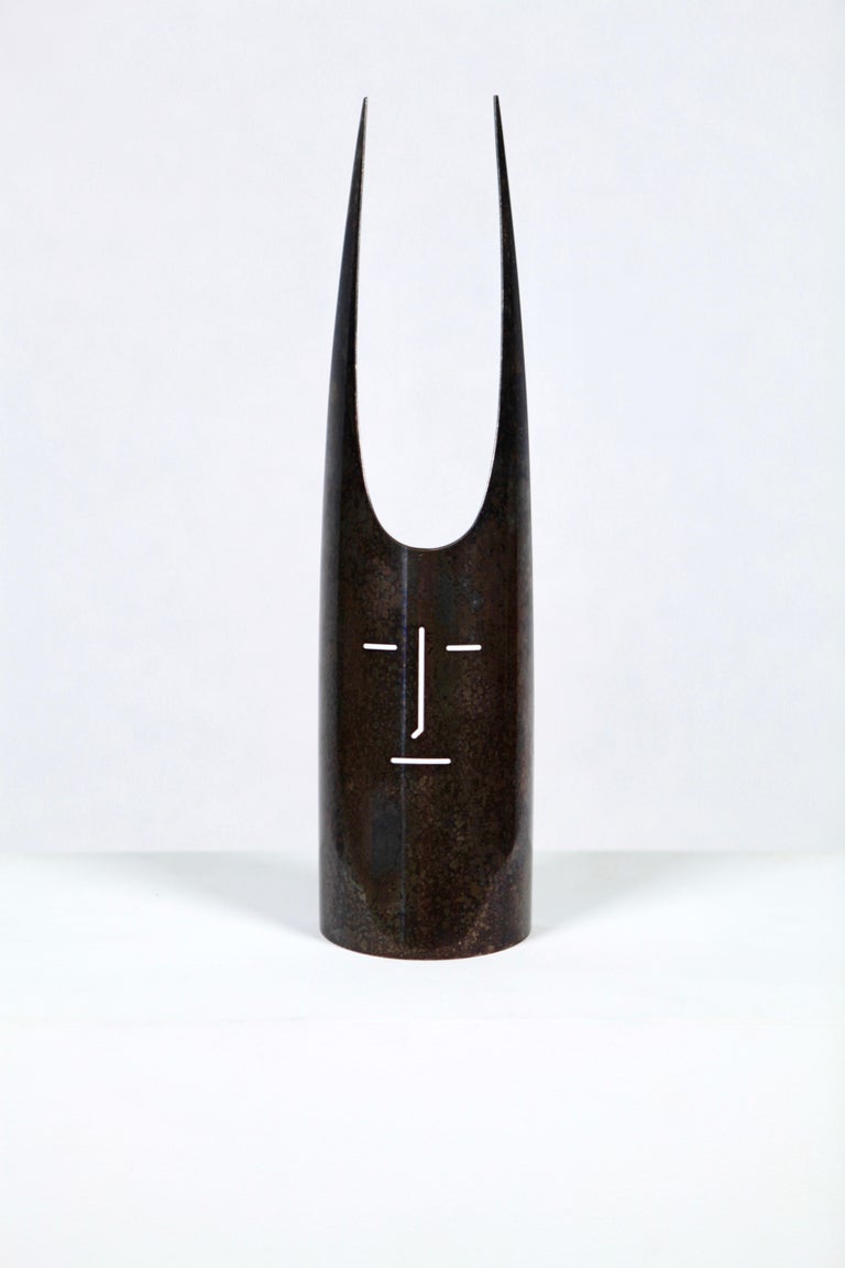 Gio Ponti, 'Horned Mask', Silver Plated Bottle Cover, Sabattini, Italy 1978 For Sale 1