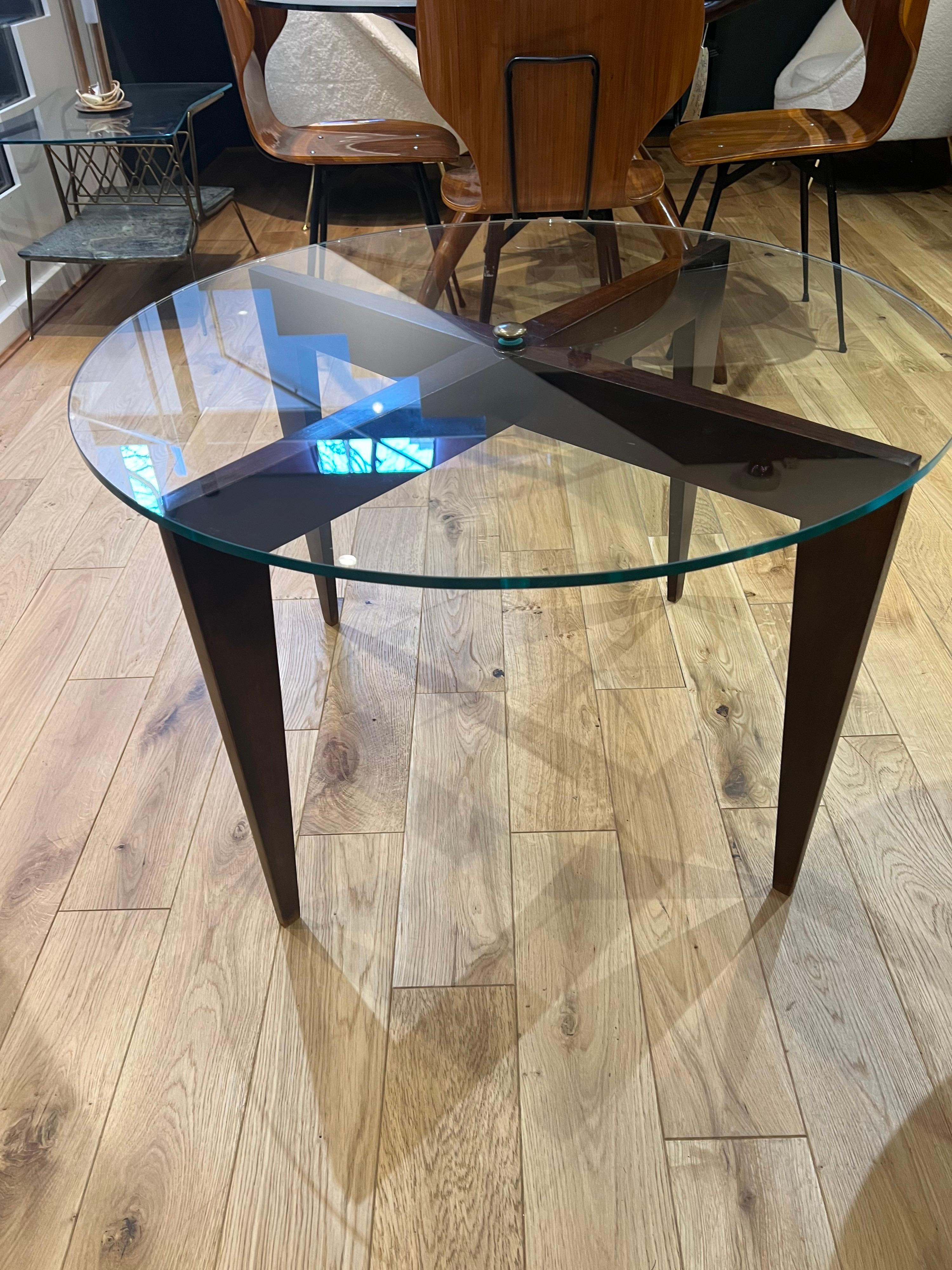 Brass Gio Ponti Iconic Coffee Table with Certificate of Authenticity For Sale
