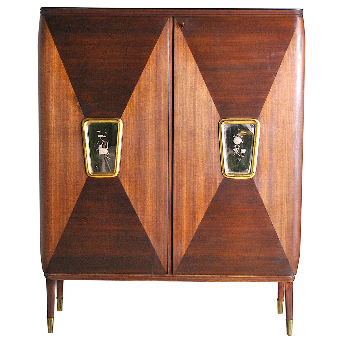 Gio Ponti in the Style Cabinet Bar Late 40