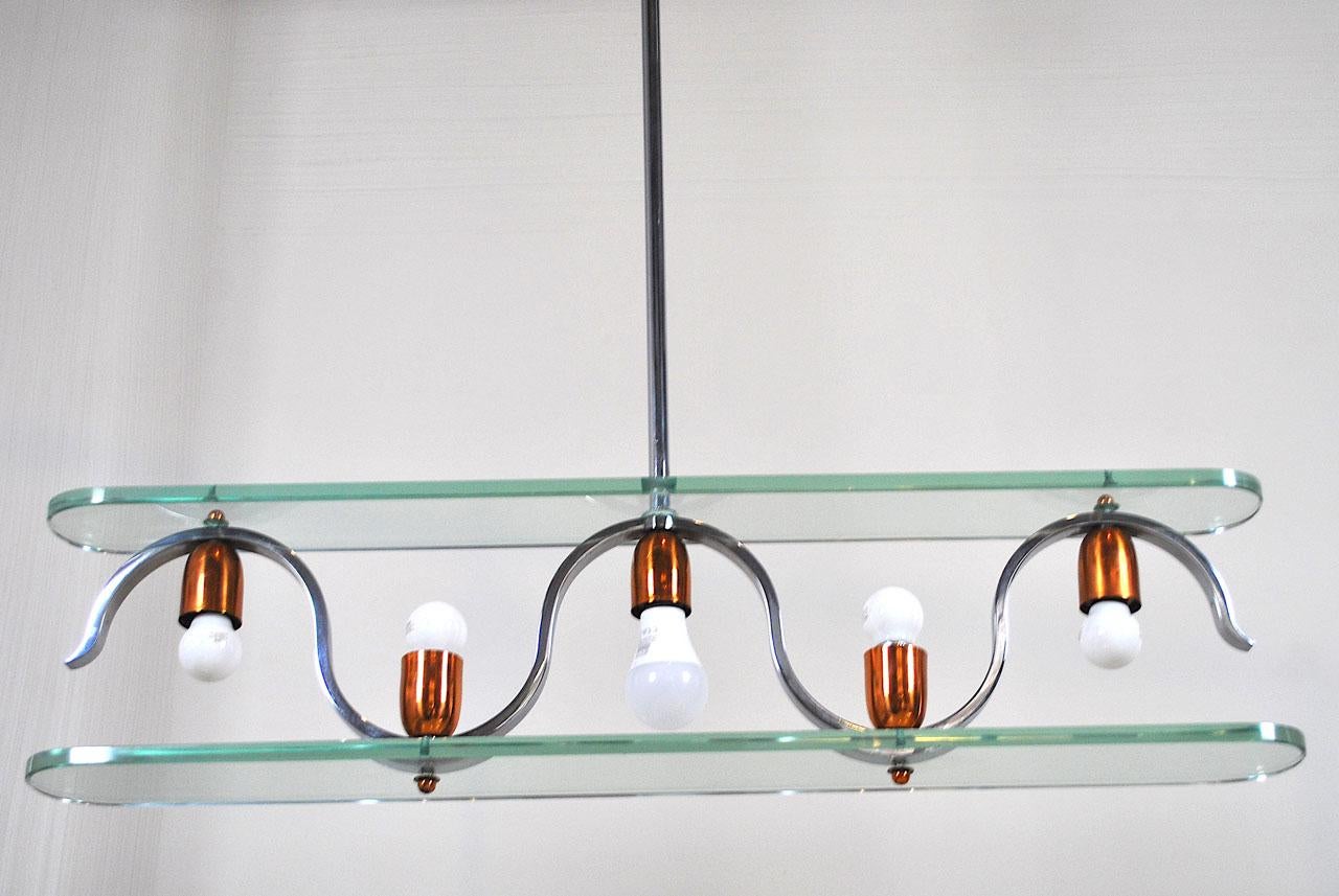 Lampadario in stile Gio Ponti della fine degli anni '50 in vendita 1
