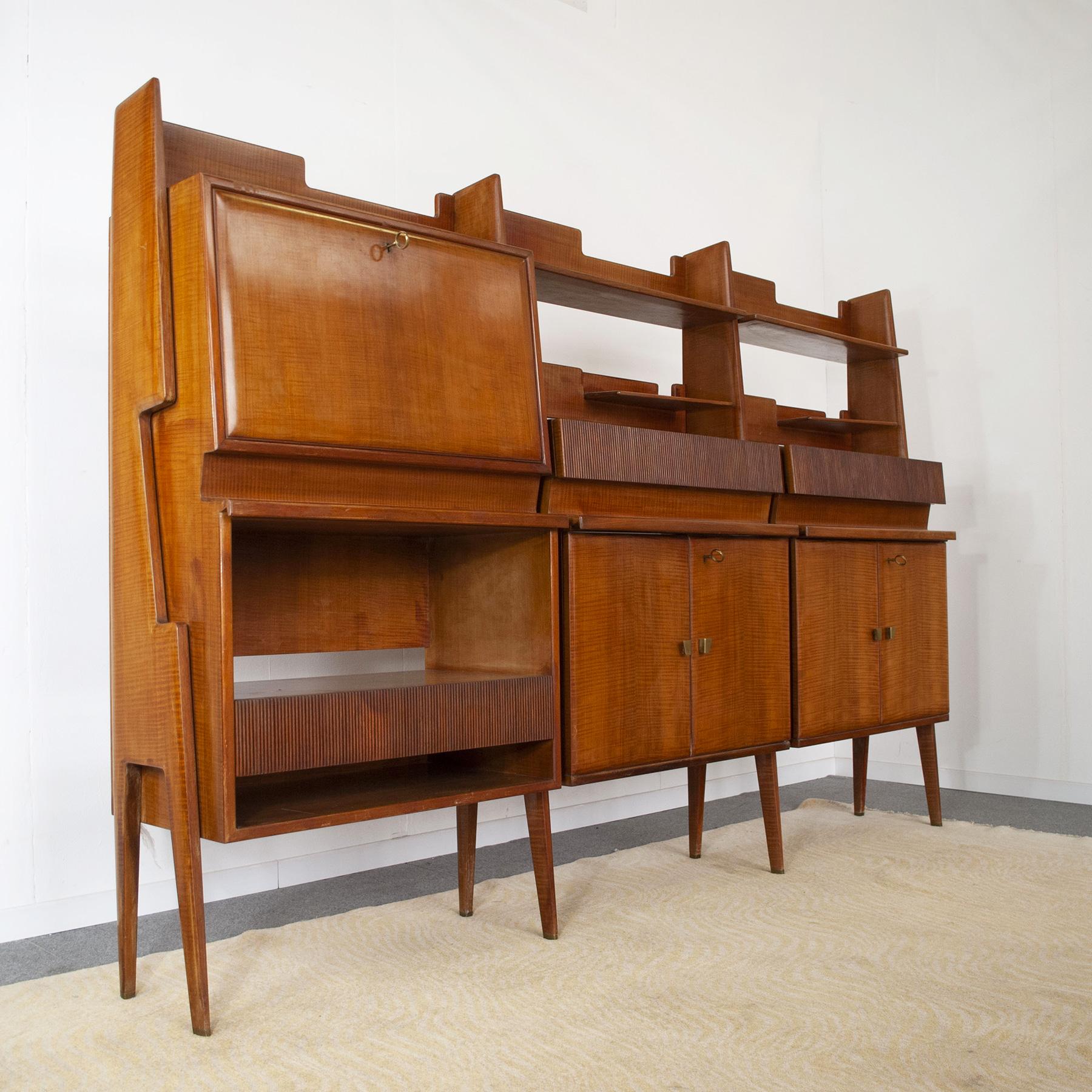 Gio Ponti in the Style Italian Mid Century Bookcase 50's 2