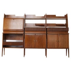 Retro Gio Ponti in the Style Italian Mid Century Bookcase 50's