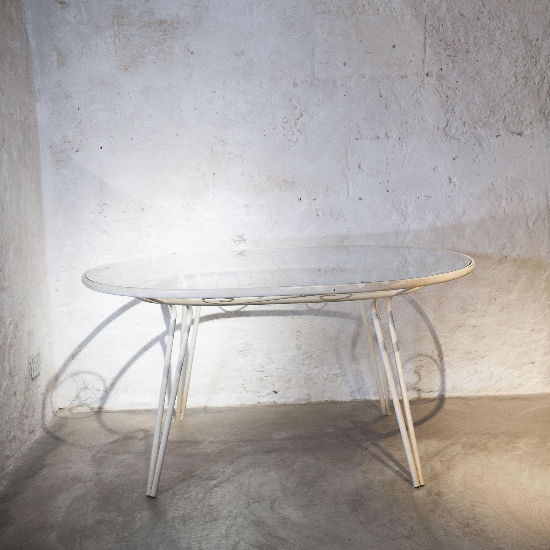 Table en fer forgé de style Gio Ponti des années 1950 Bon état - En vente à bari, IT