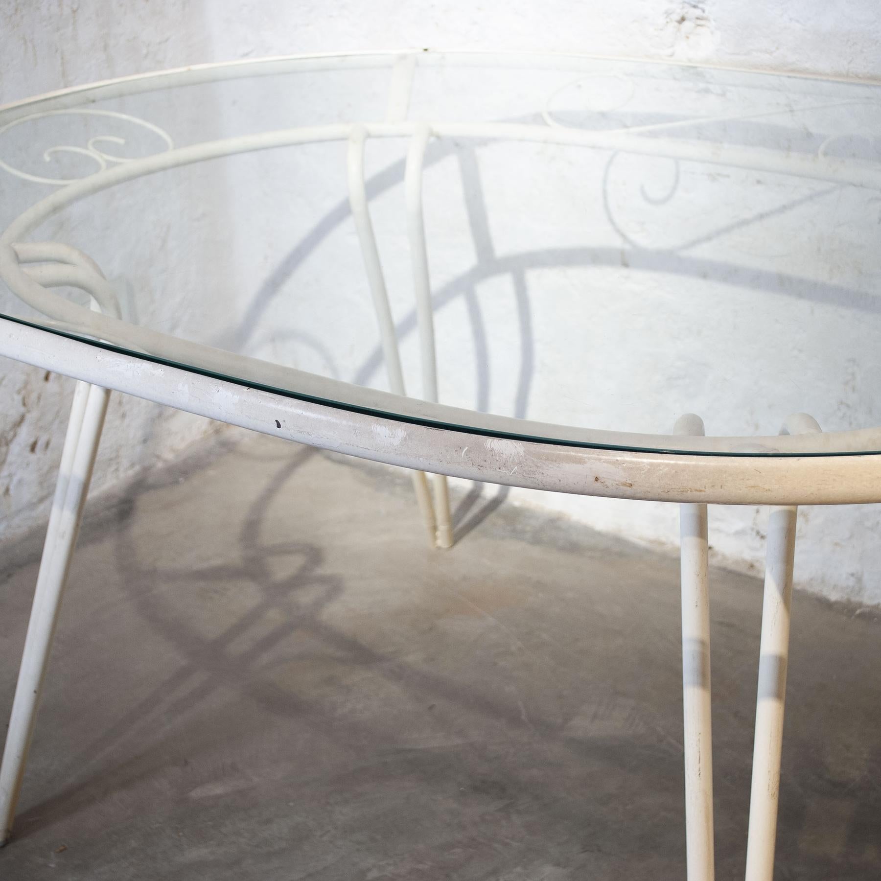 Mid-20th Century Table en fer forgé de style Gio Ponti des années 1950 en vente