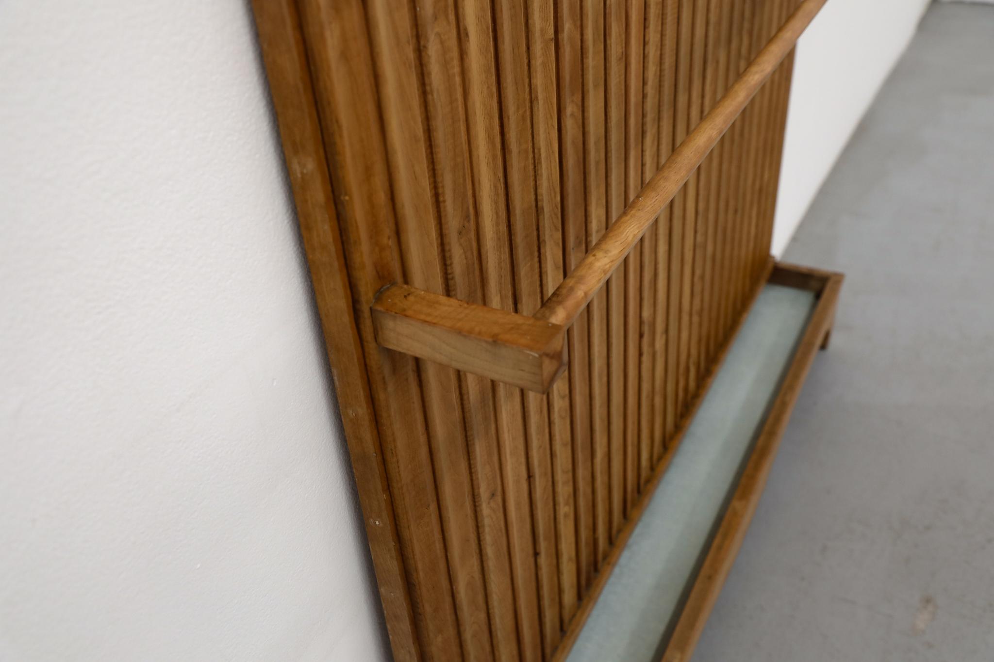 Gio Ponti Inspired Hallway Rack with Hooks and Umbrella Tray For Sale 6