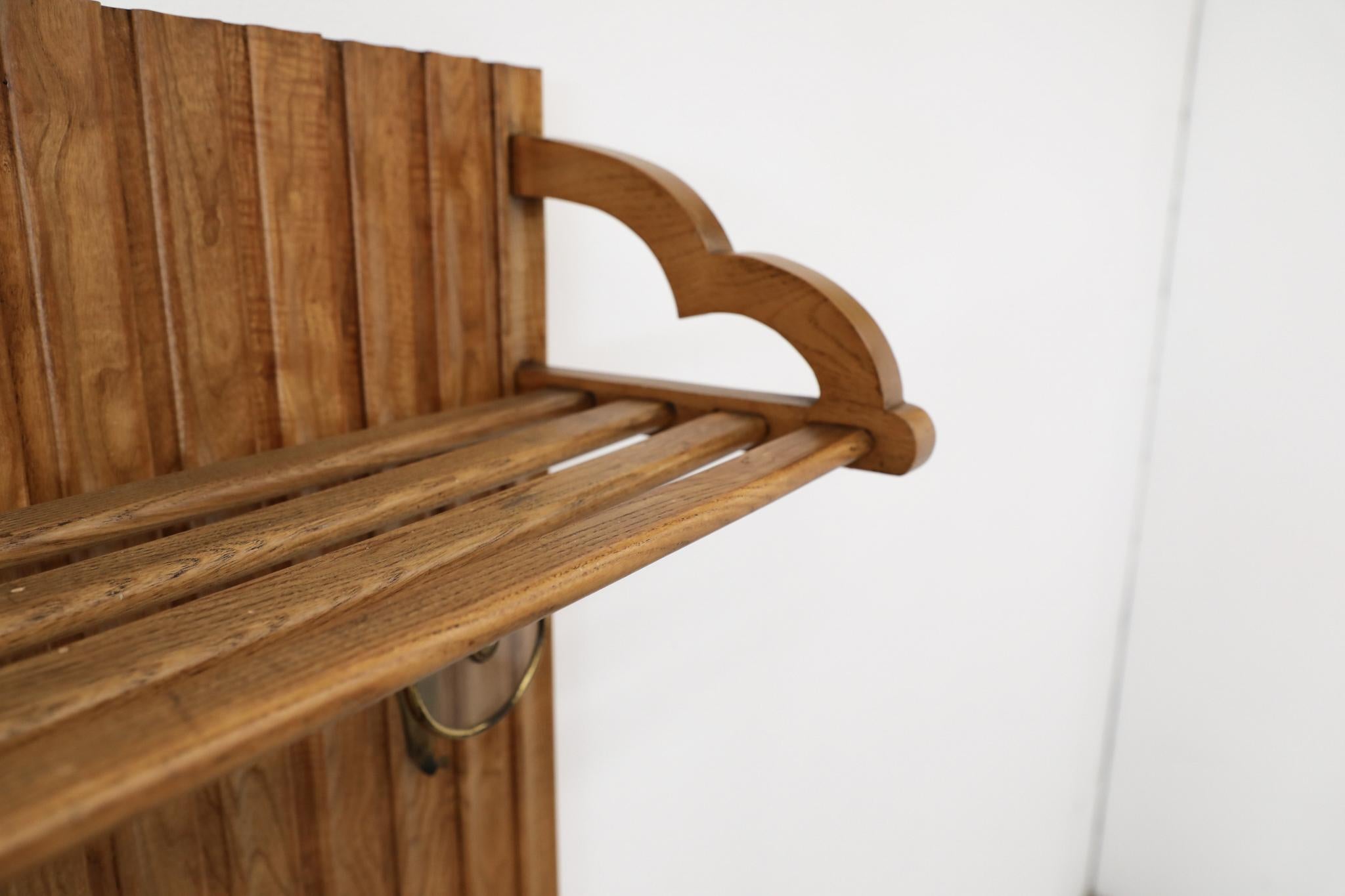 Gio Ponti Inspired Hallway Rack with Hooks and Umbrella Tray For Sale 1
