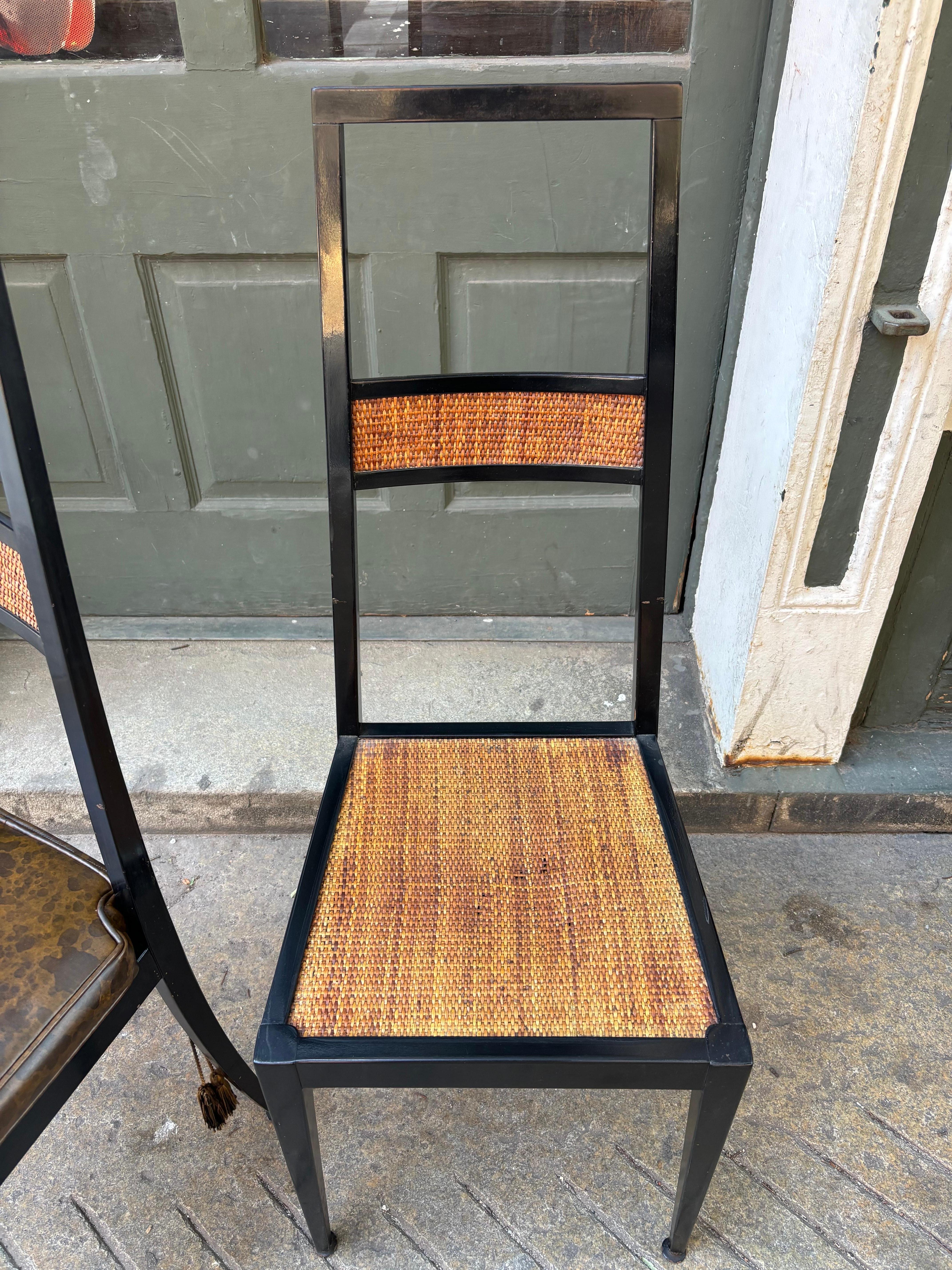 Gio Ponti Inspired Italian Set of 6 Dining chairs (Mitte des 20. Jahrhunderts) im Angebot