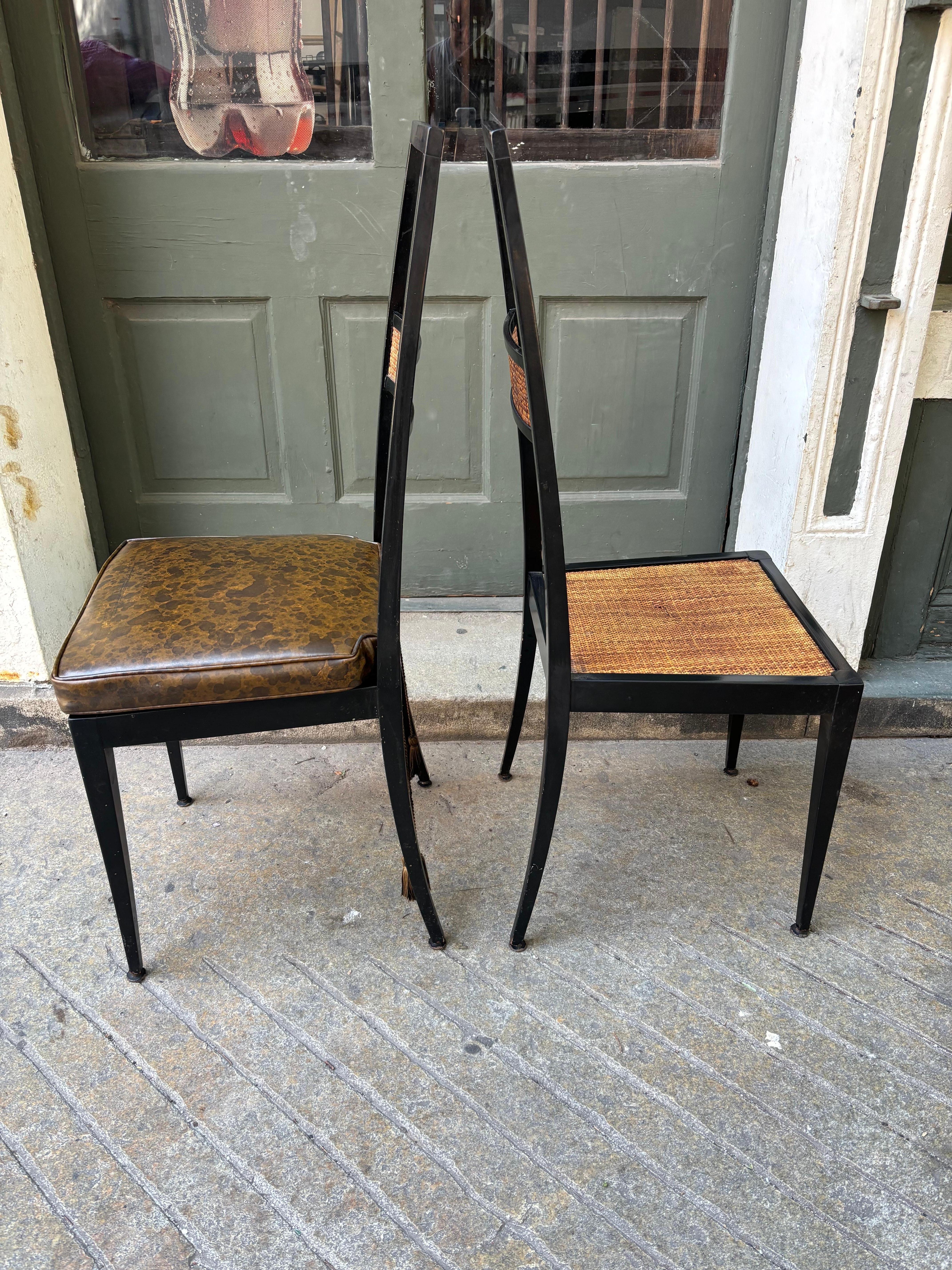 Gio Ponti Inspired Italian Set of 6 Dining chairs (Polster) im Angebot