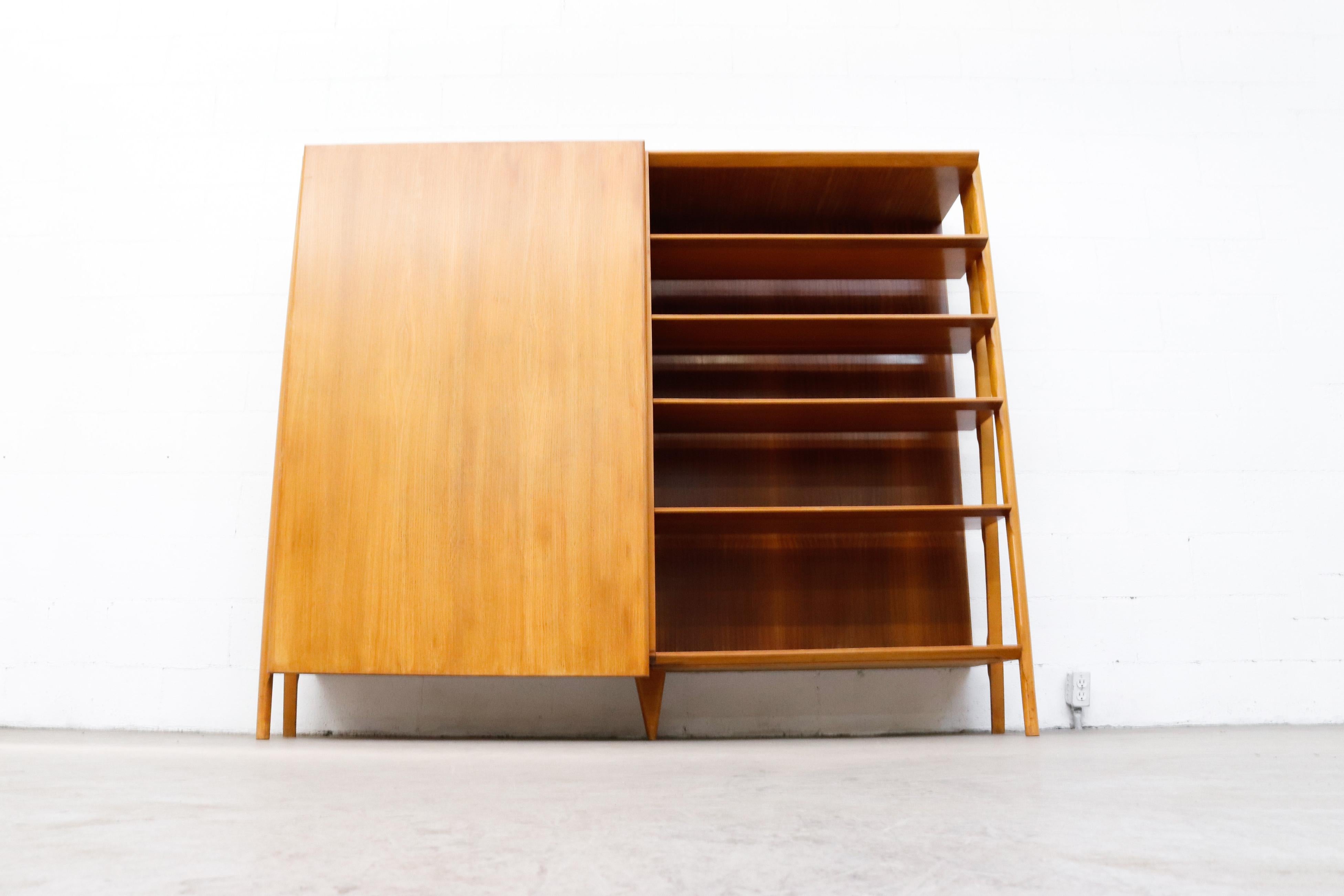 Mid-20th Century Gio Ponti Inspired Italian Wardrobe with Bookshelf