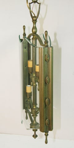 Gio Ponti Italian Bronze Thin Profile Lantern Circa 1950's