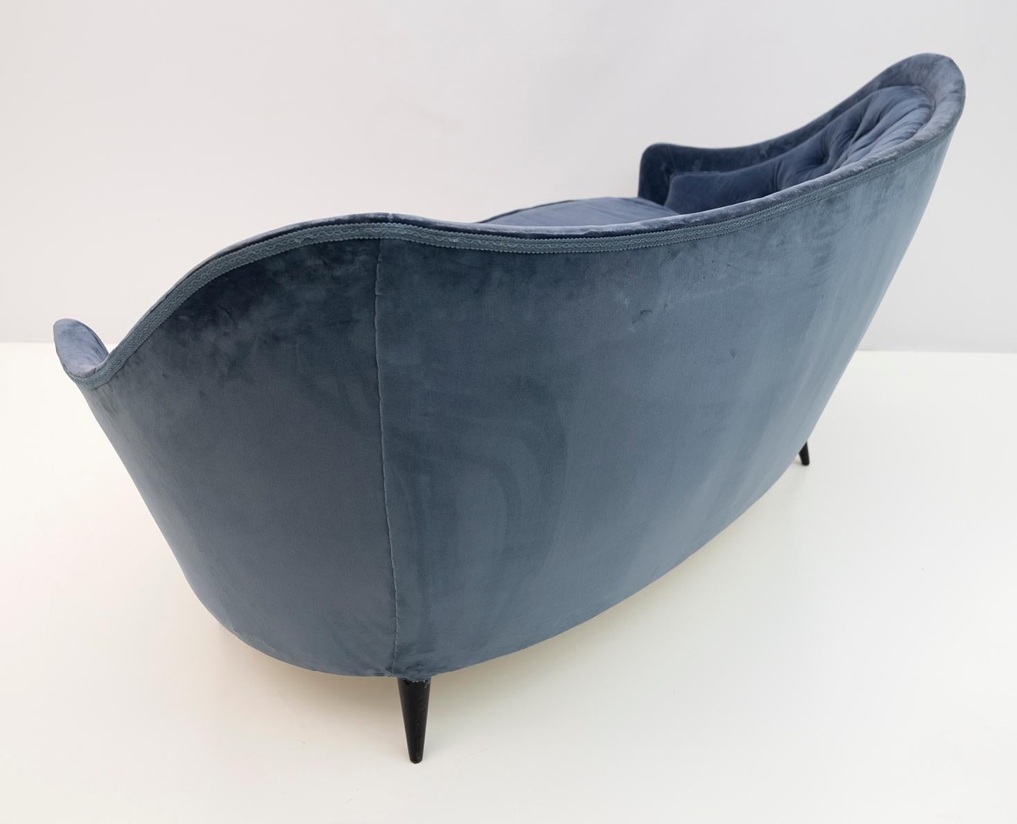 Gio Ponti Italian Curved Sofa for Casa E Giardino, 1930s 4