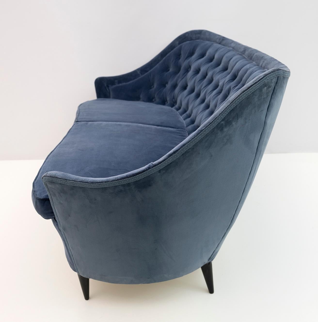 Gio Ponti Italian Curved Sofa for Casa E Giardino, 1930s 5