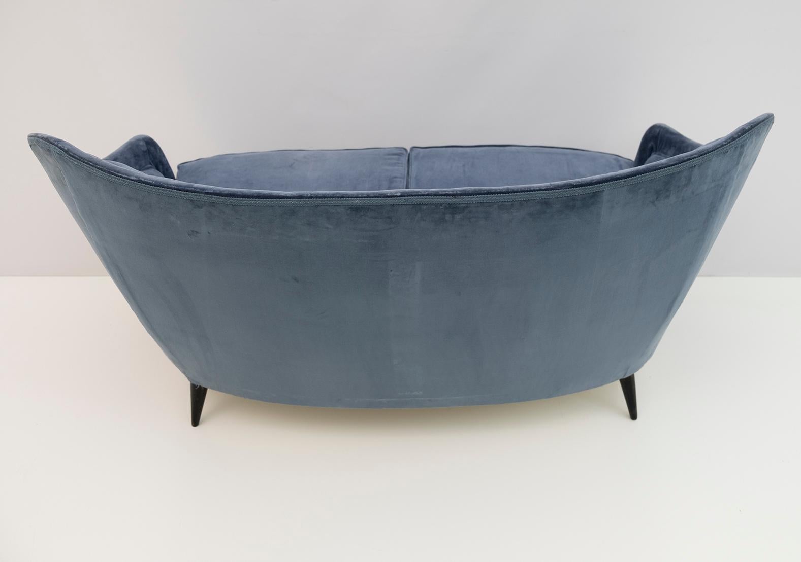 Gio Ponti Italian Curved Sofa for Casa E Giardino, 1930s 2
