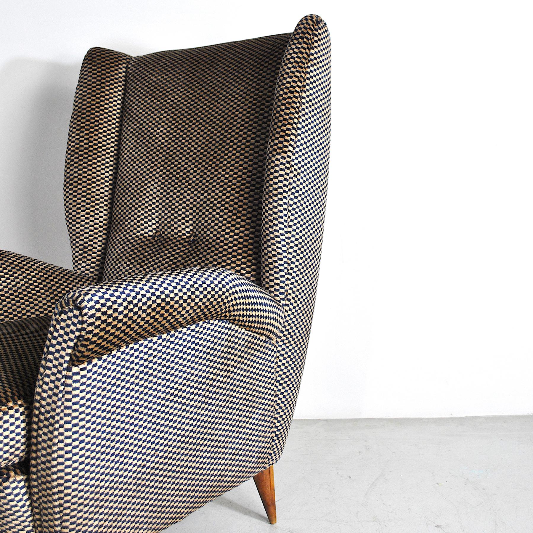 Gio Ponti Italian Mid Century Armchair from 50's 4