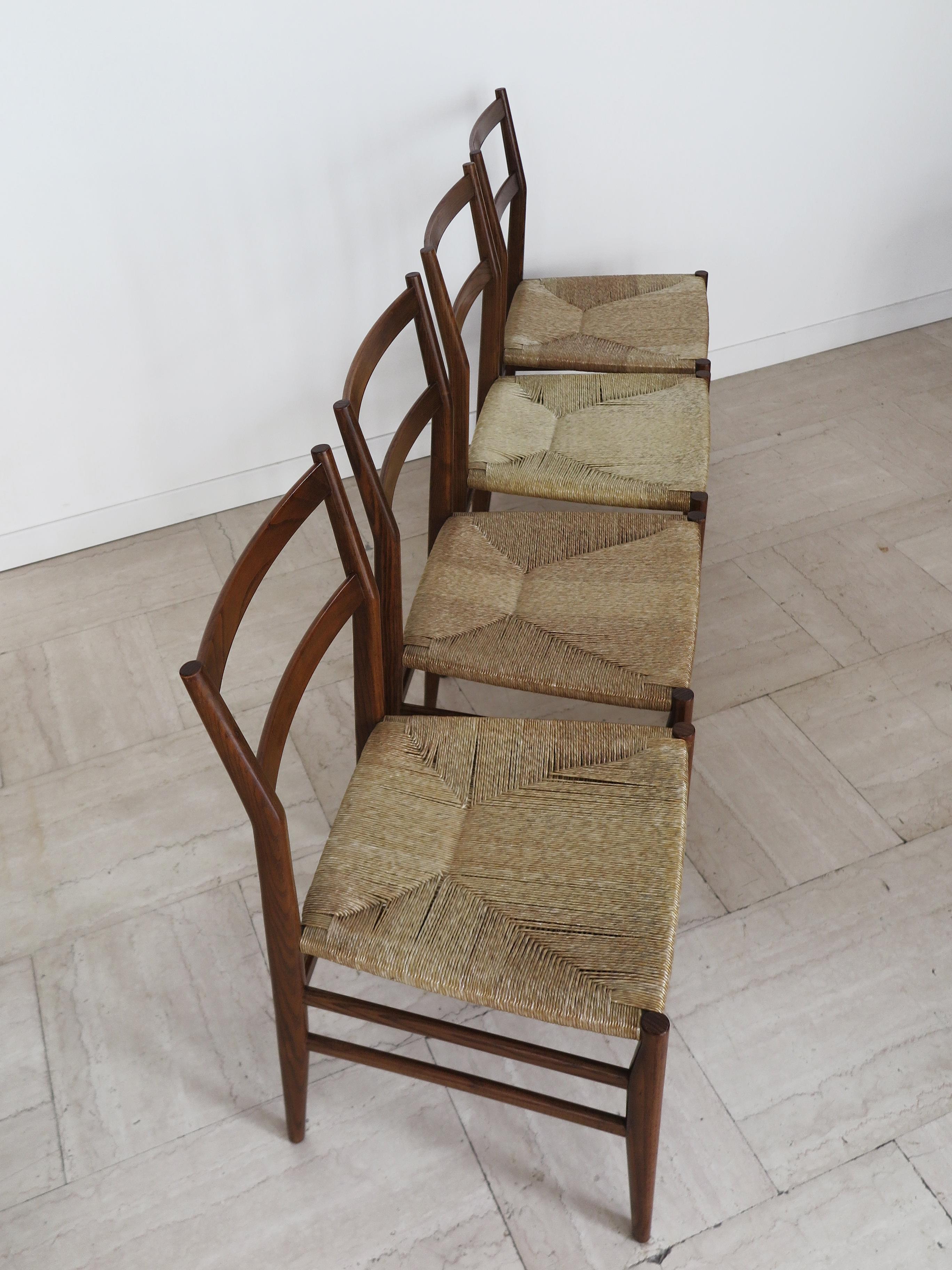 Gio Ponti Italienisches Midcentury Design Esszimmerstühle 