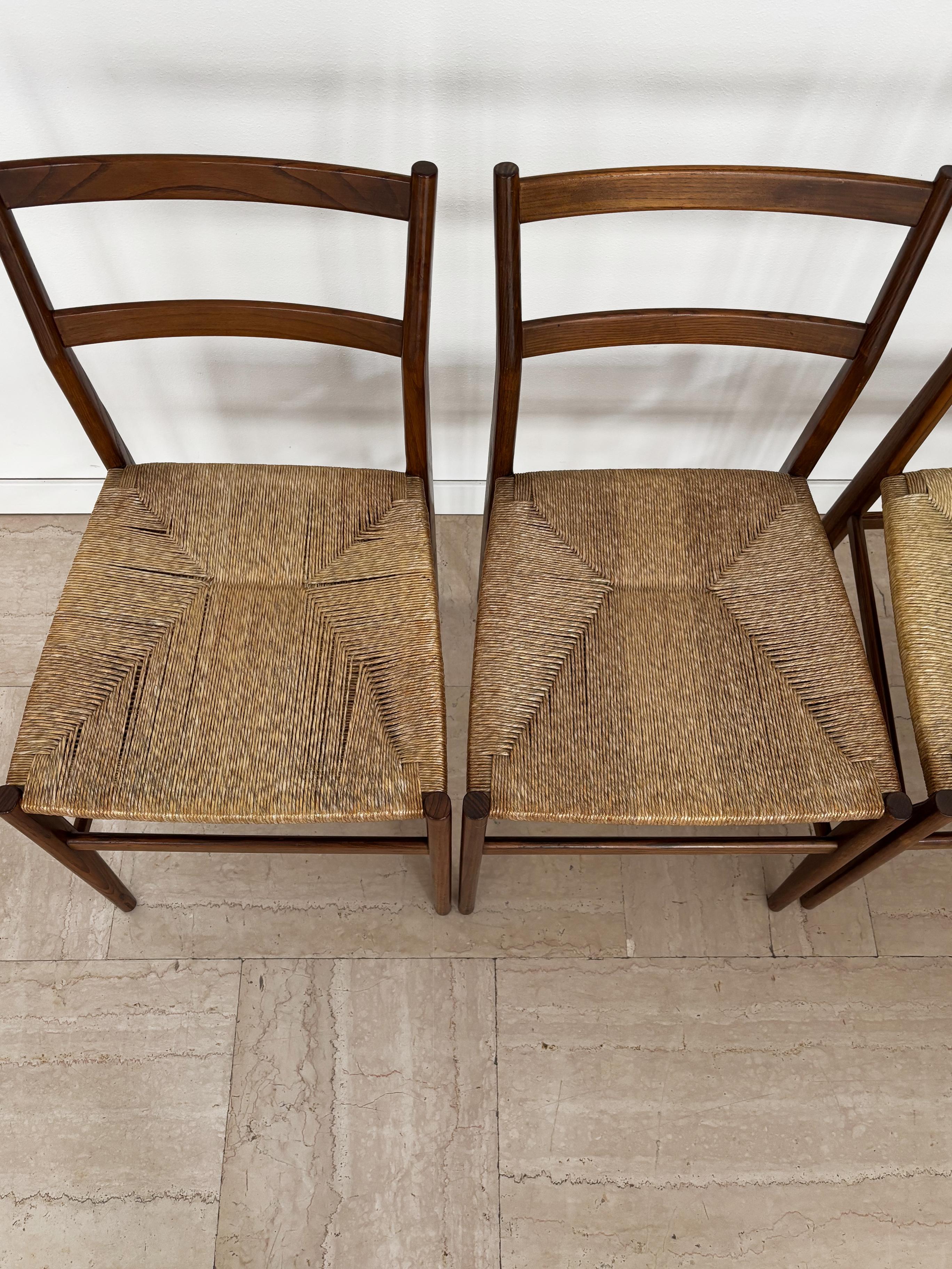 Gio Ponti Italienisches Midcentury Design Esszimmerstühle 