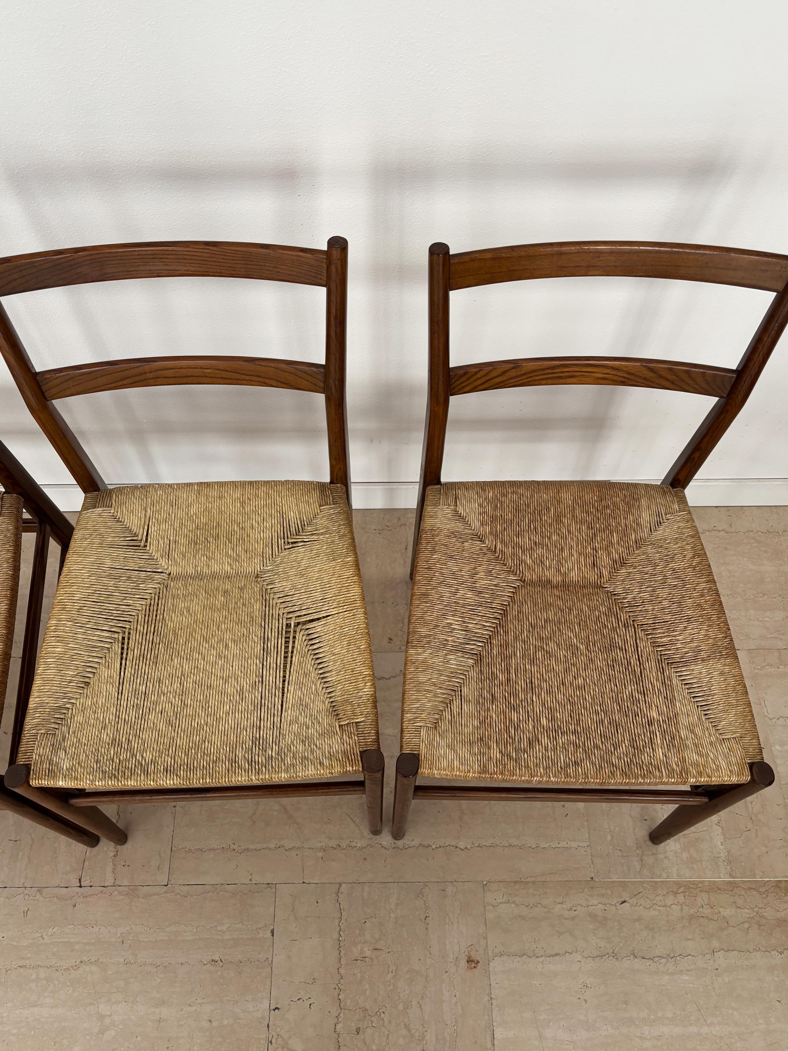 Gio Ponti Italienisches Midcentury Design Esszimmerstühle 