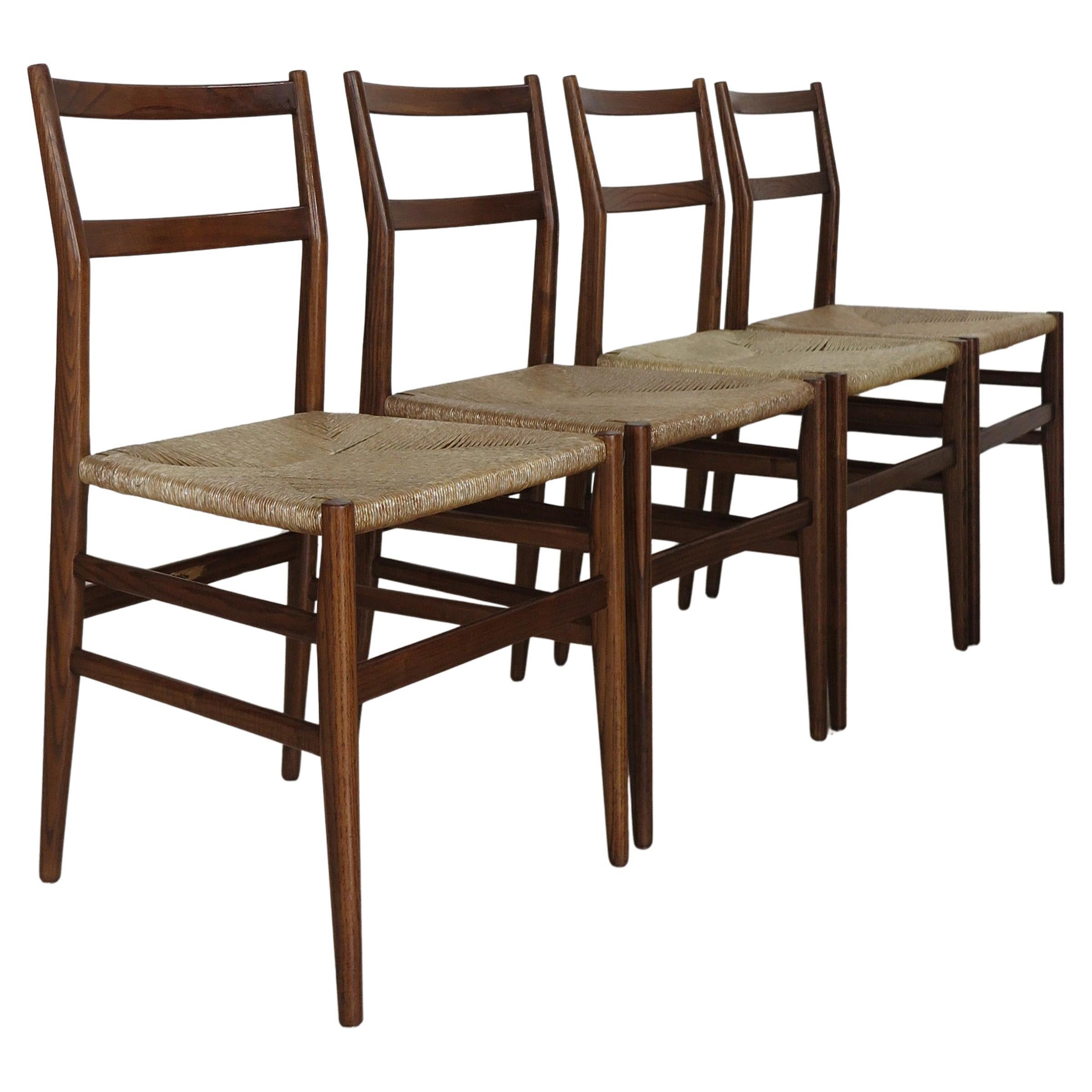 Gio Ponti Italian Midcentury Design Dining Chairs "Leggera" for Cassina 1950s