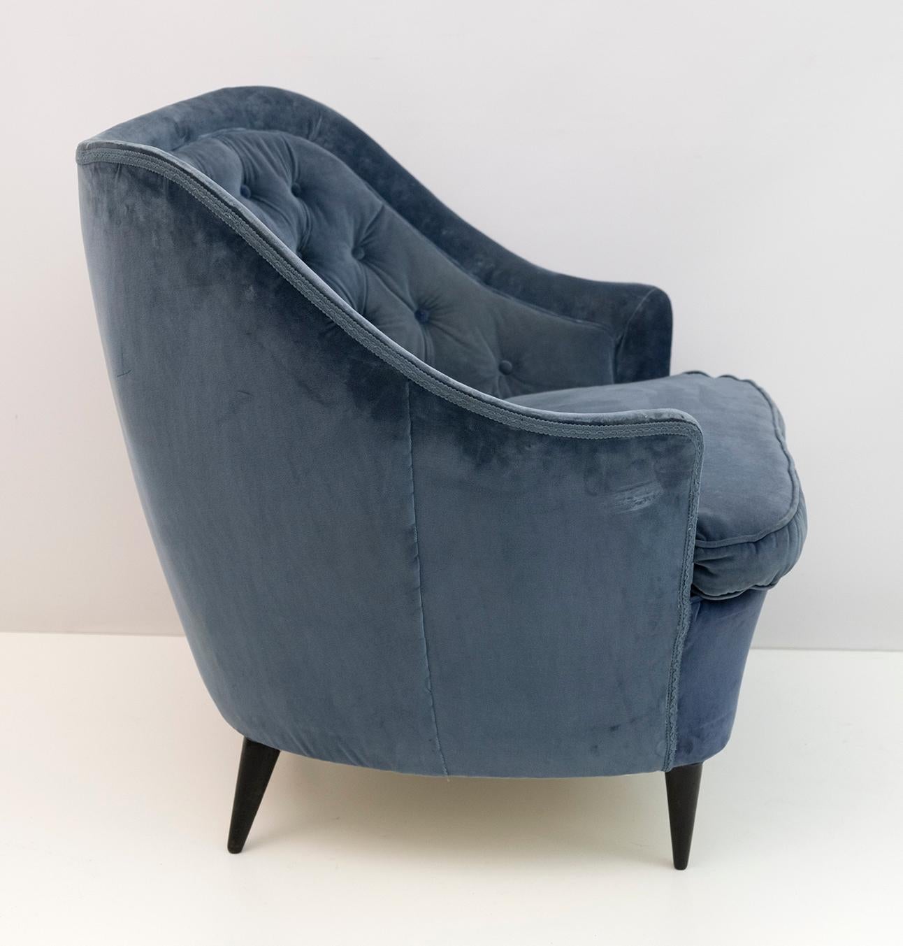 Gio Ponti Italian Pair of Curved Armchairs and Sofa for Casa E Giardino, 1930s 4