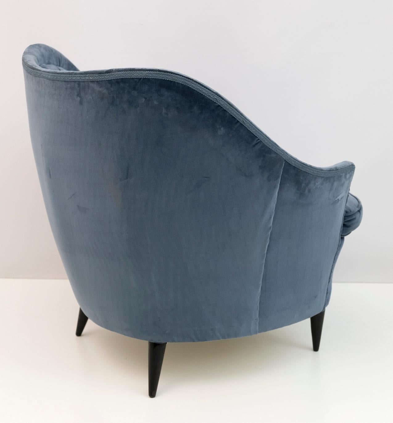 Gio Ponti Italian Pair of Curved Armchairs and Sofa for Casa E Giardino, 1930s 5