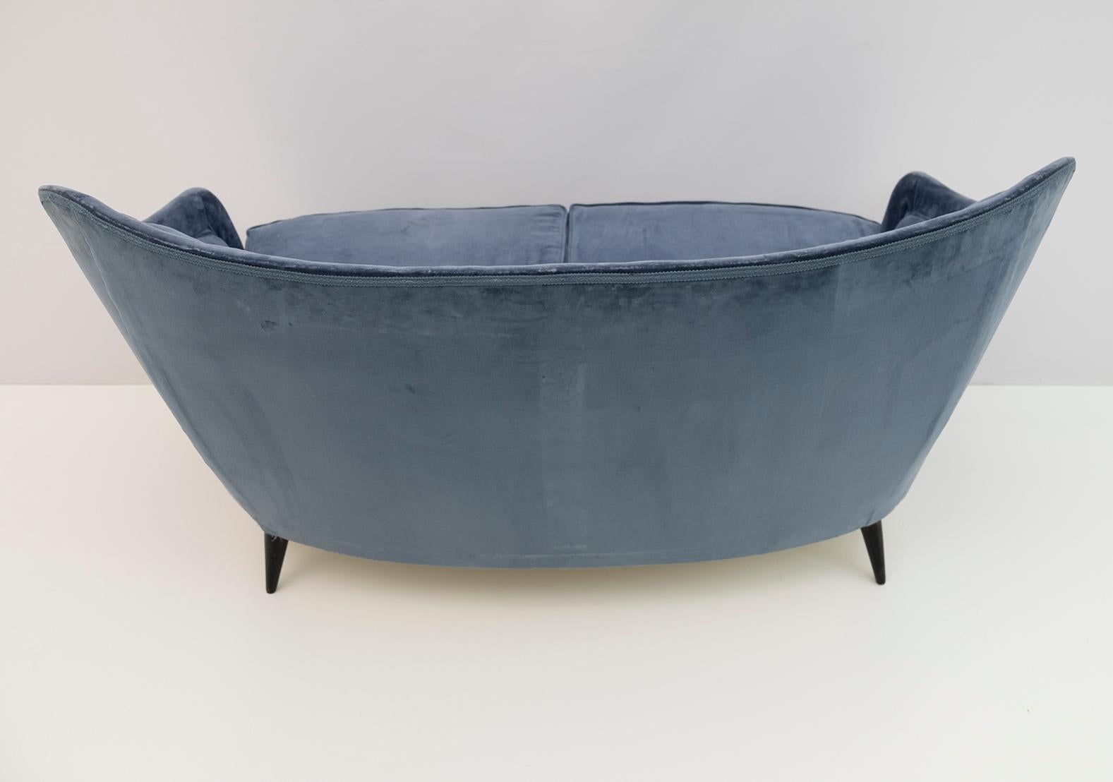 Gio Ponti Italian Pair of Curved Armchairs and Sofa for Casa E Giardino, 1930s 13